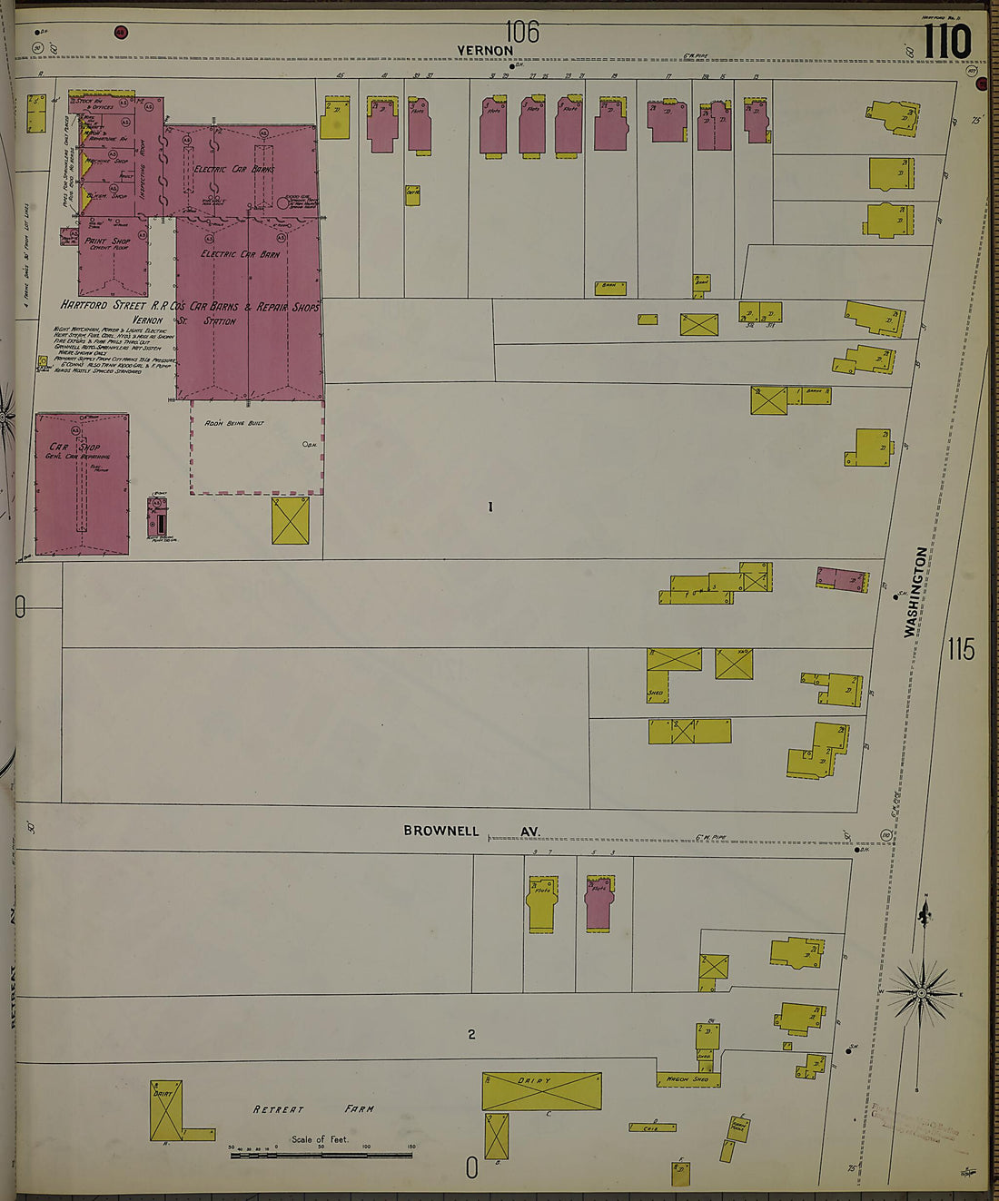 This old map of Hartford, Hartford County, Connecticut was created by Sanborn Map Company in 1900
