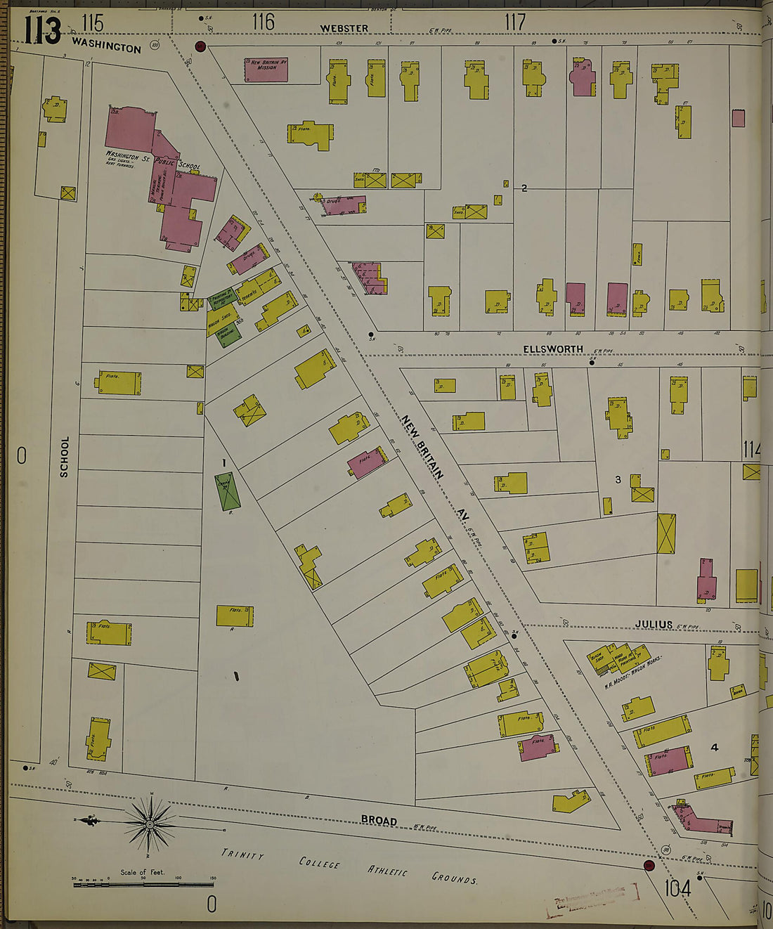 This old map of Hartford, Hartford County, Connecticut was created by Sanborn Map Company in 1900