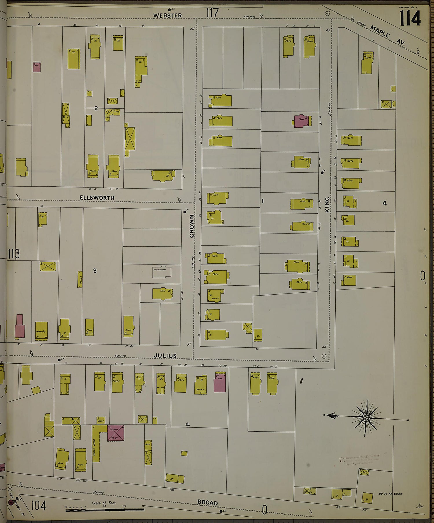 This old map of Hartford, Hartford County, Connecticut was created by Sanborn Map Company in 1900