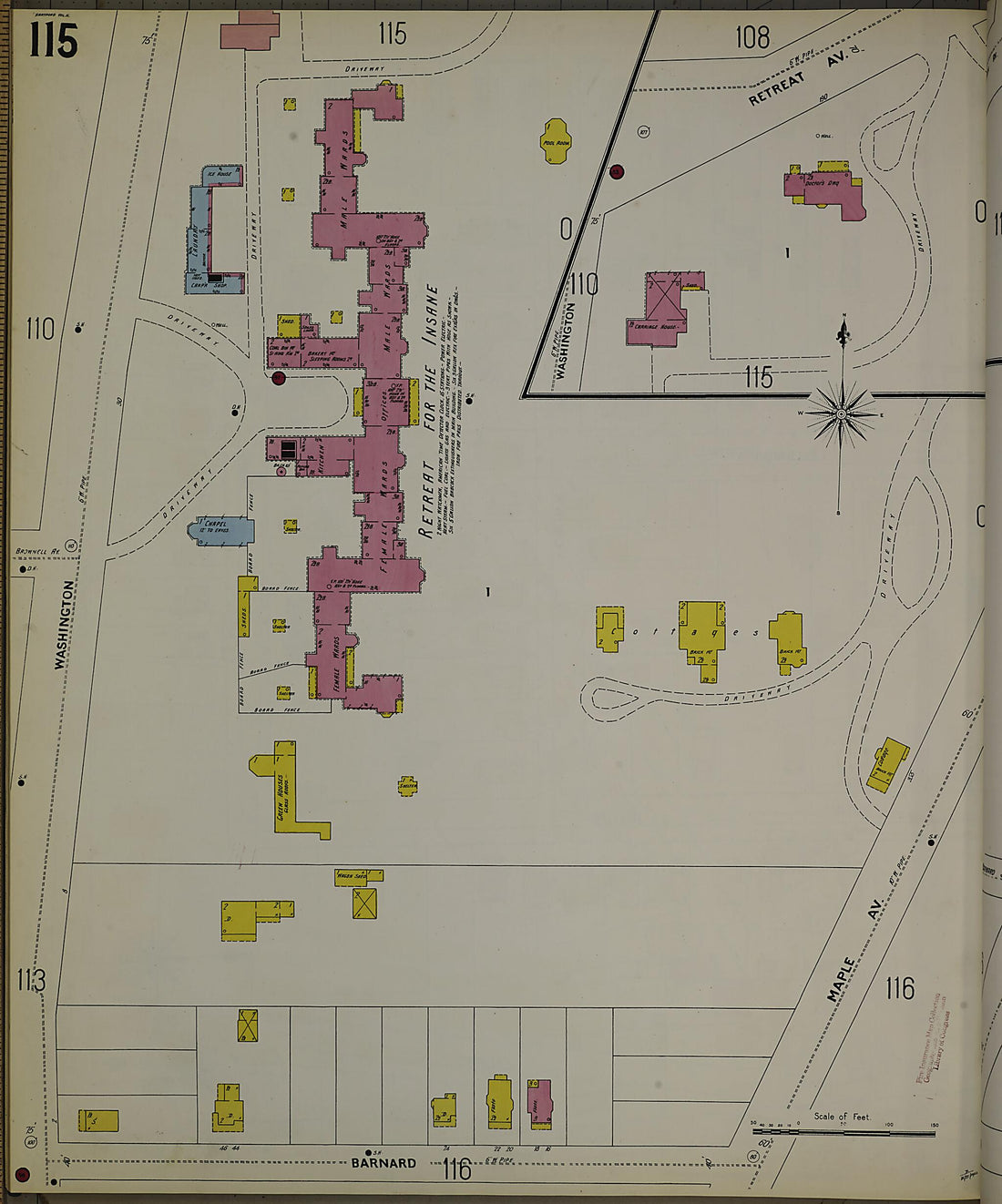This old map of Hartford, Hartford County, Connecticut was created by Sanborn Map Company in 1900
