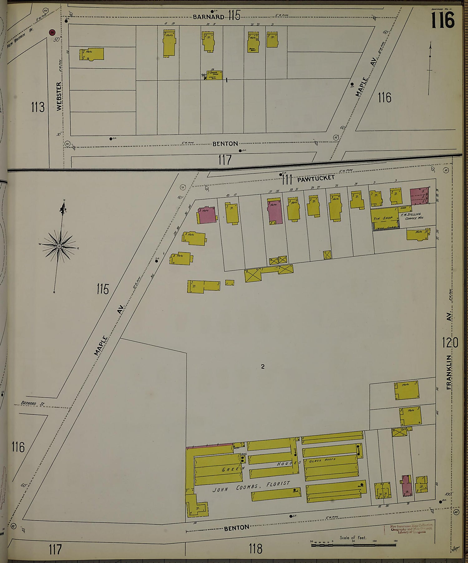 This old map of Hartford, Hartford County, Connecticut was created by Sanborn Map Company in 1900