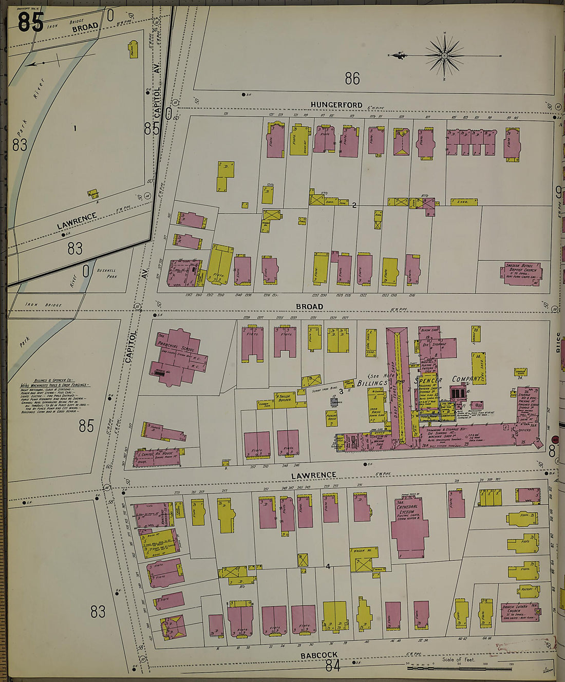 This old map of Hartford, Hartford County, Connecticut was created by Sanborn Map Company in 1900