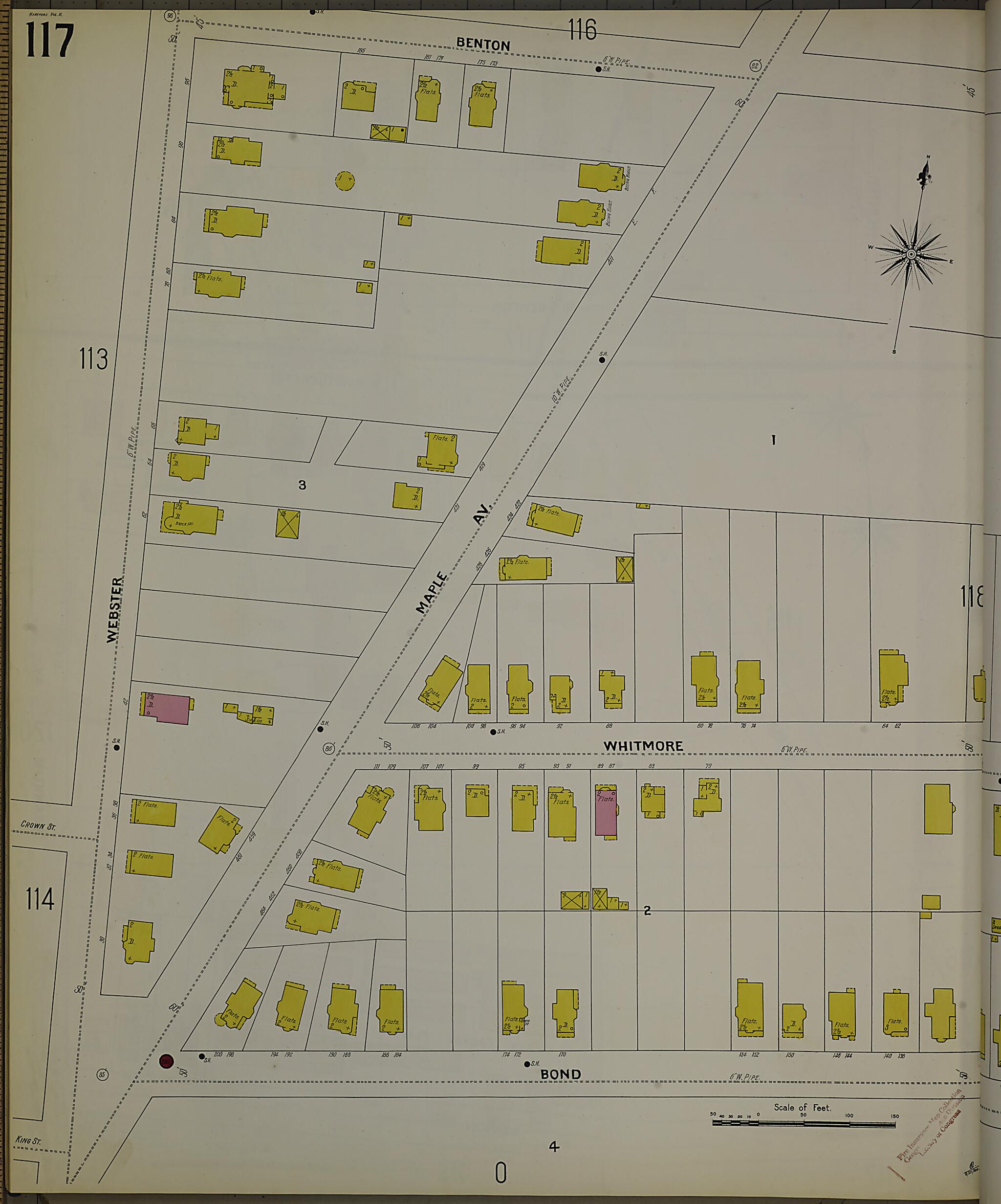 This old map of Hartford, Hartford County, Connecticut was created by Sanborn Map Company in 1900