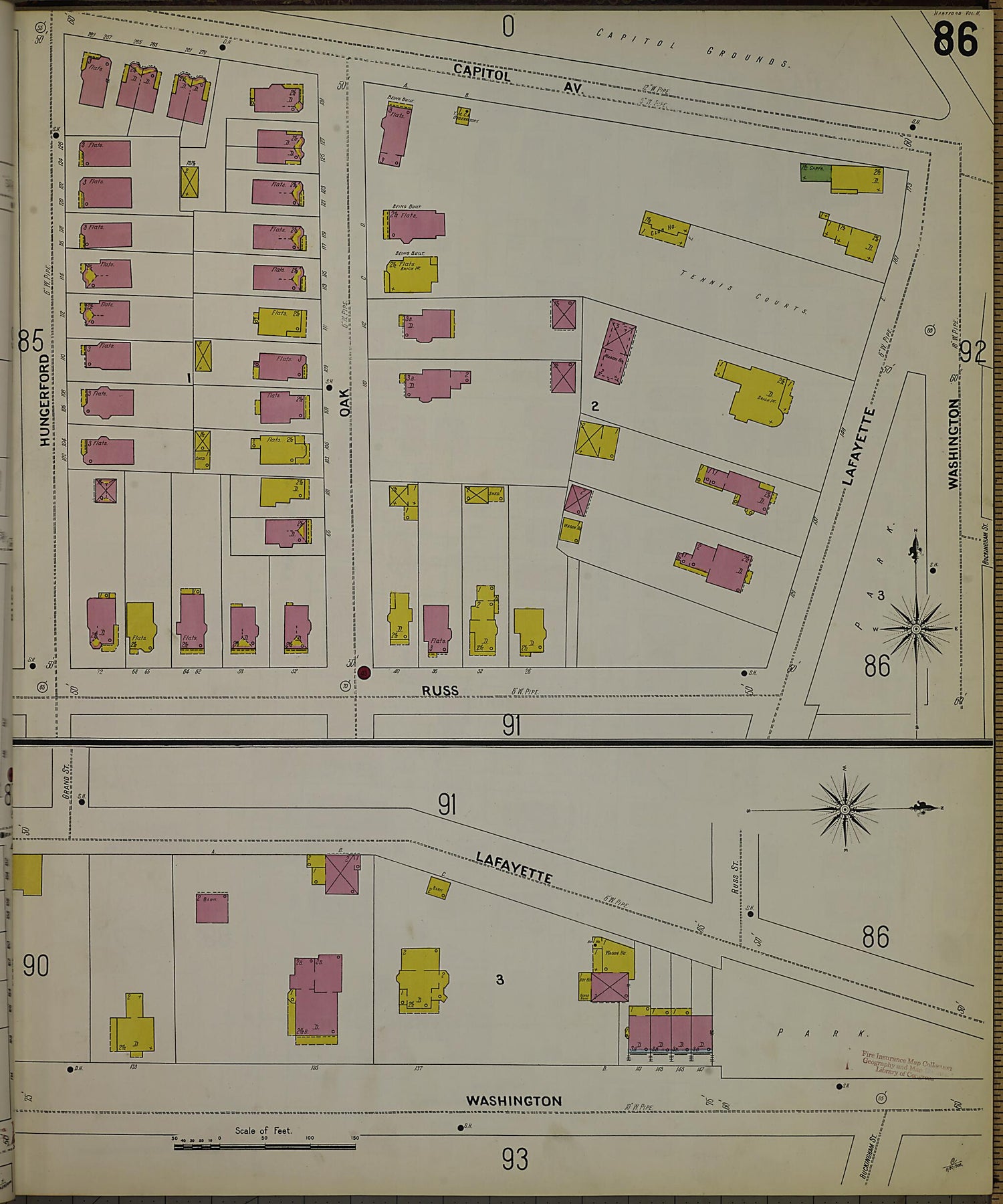 This old map of Hartford, Hartford County, Connecticut was created by Sanborn Map Company in 1900