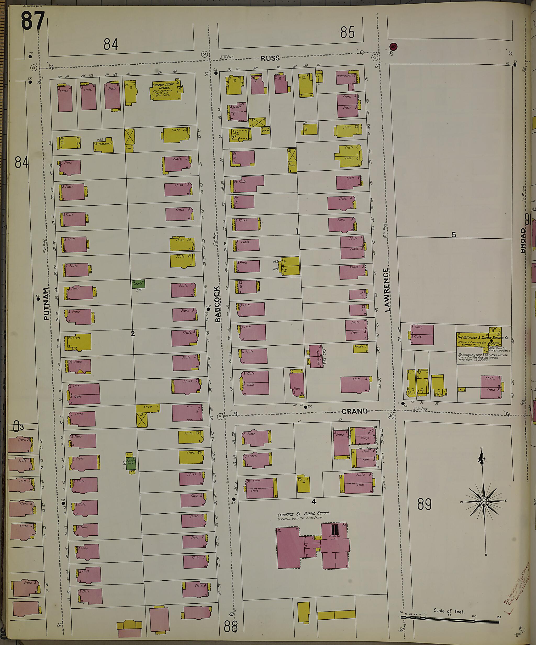 This old map of Hartford, Hartford County, Connecticut was created by Sanborn Map Company in 1900