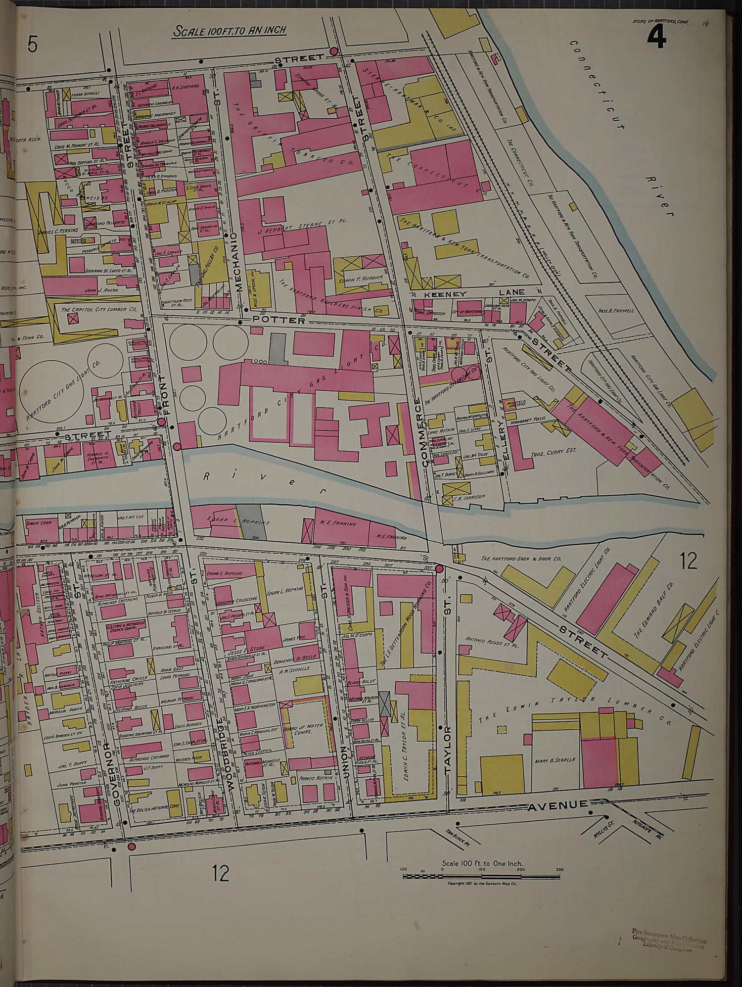 This old map of West Hartford, Hartford County, Connecticut was created by Sanborn Map Company in 1920