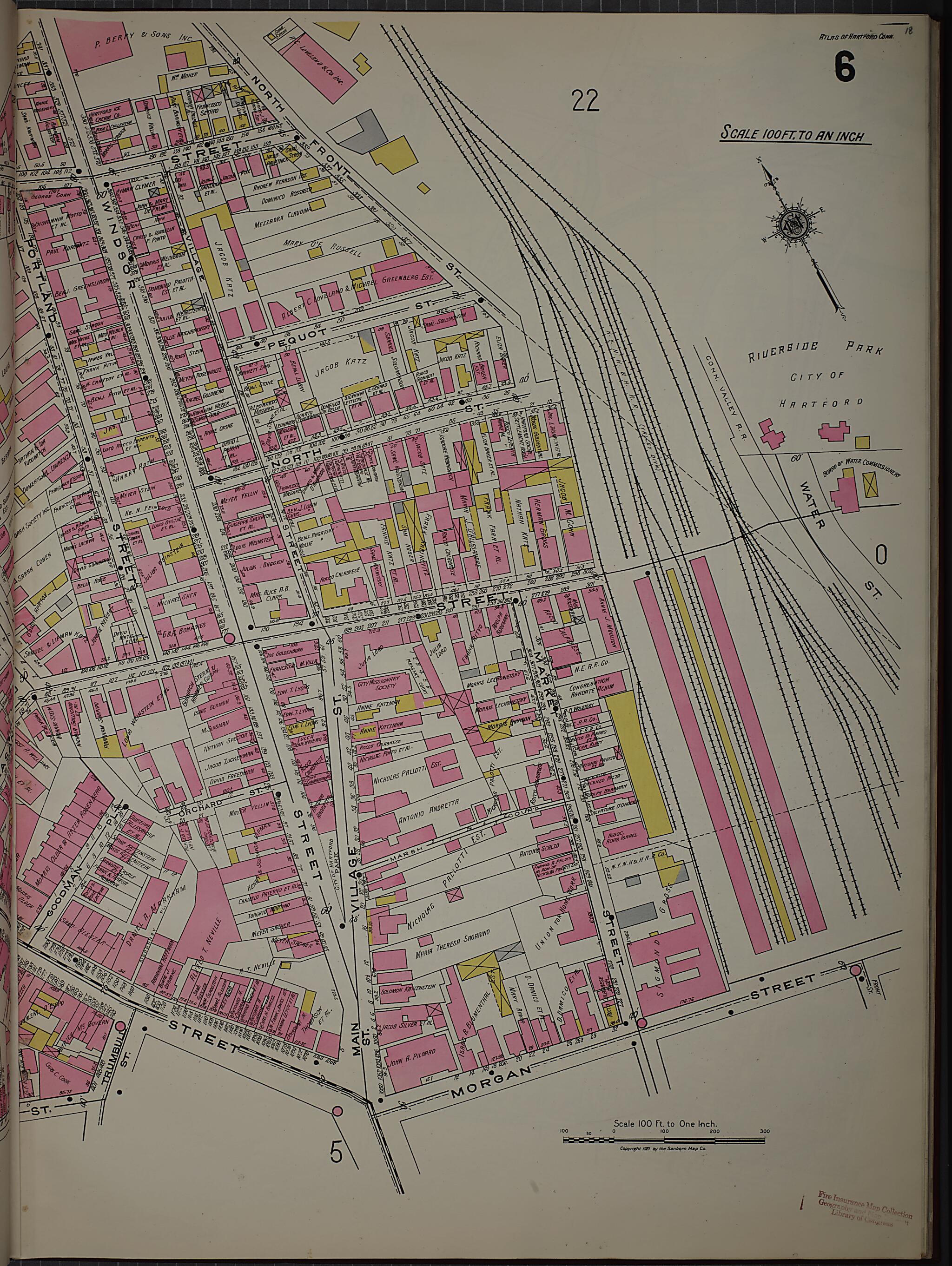 This old map of West Hartford, Hartford County, Connecticut was created by Sanborn Map Company in 1920