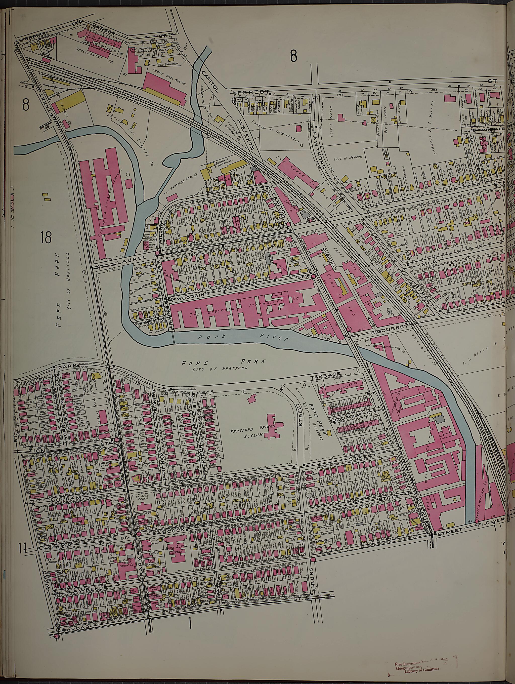 This old map of West Hartford, Hartford County, Connecticut was created by Sanborn Map Company in 1920