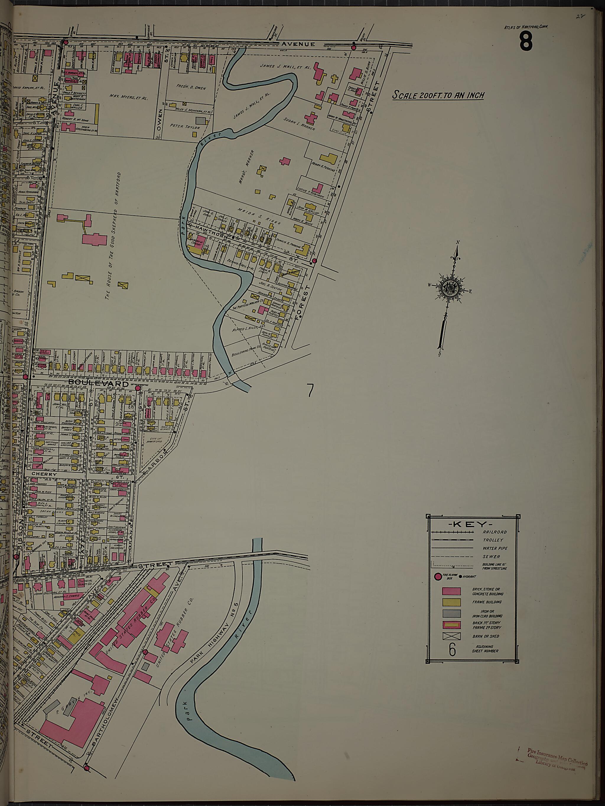 This old map of West Hartford, Hartford County, Connecticut was created by Sanborn Map Company in 1920