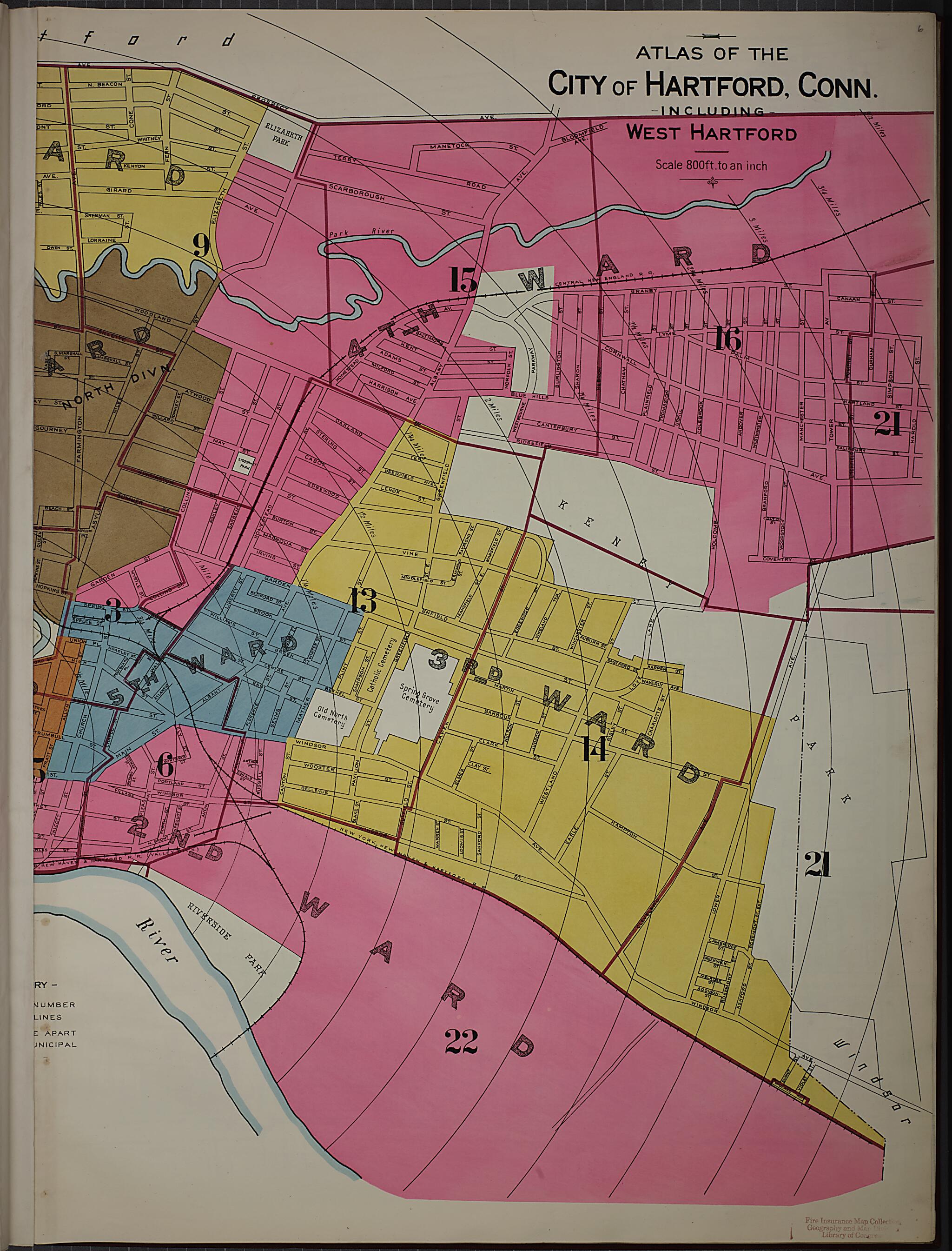 This old map of West Hartford, Hartford County, Connecticut was created by Sanborn Map Company in 1920