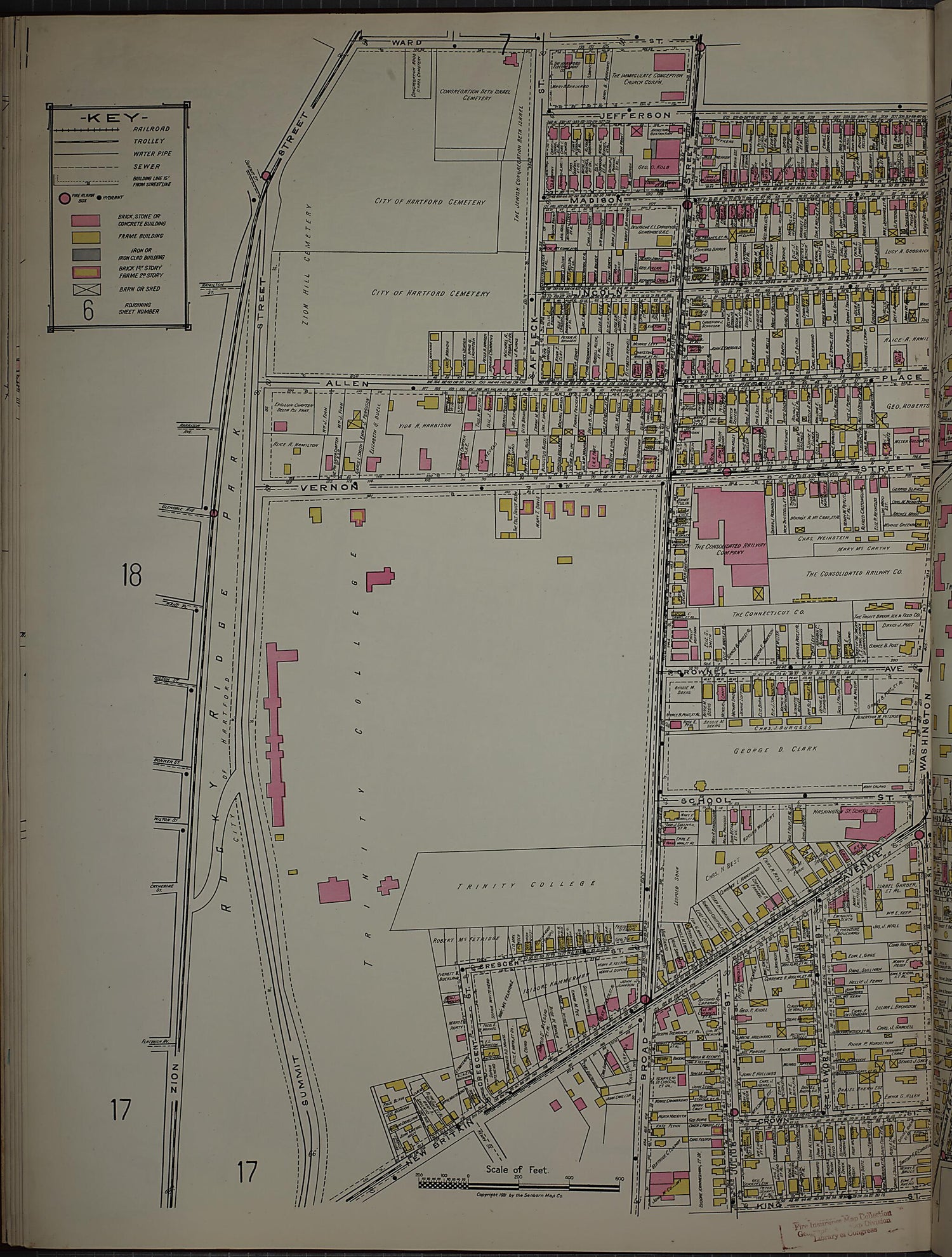 This old map of West Hartford, Hartford County, Connecticut was created by Sanborn Map Company in 1920