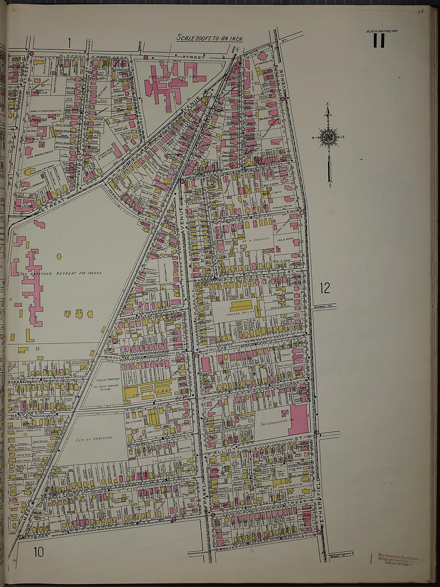 This old map of West Hartford, Hartford County, Connecticut was created by Sanborn Map Company in 1920