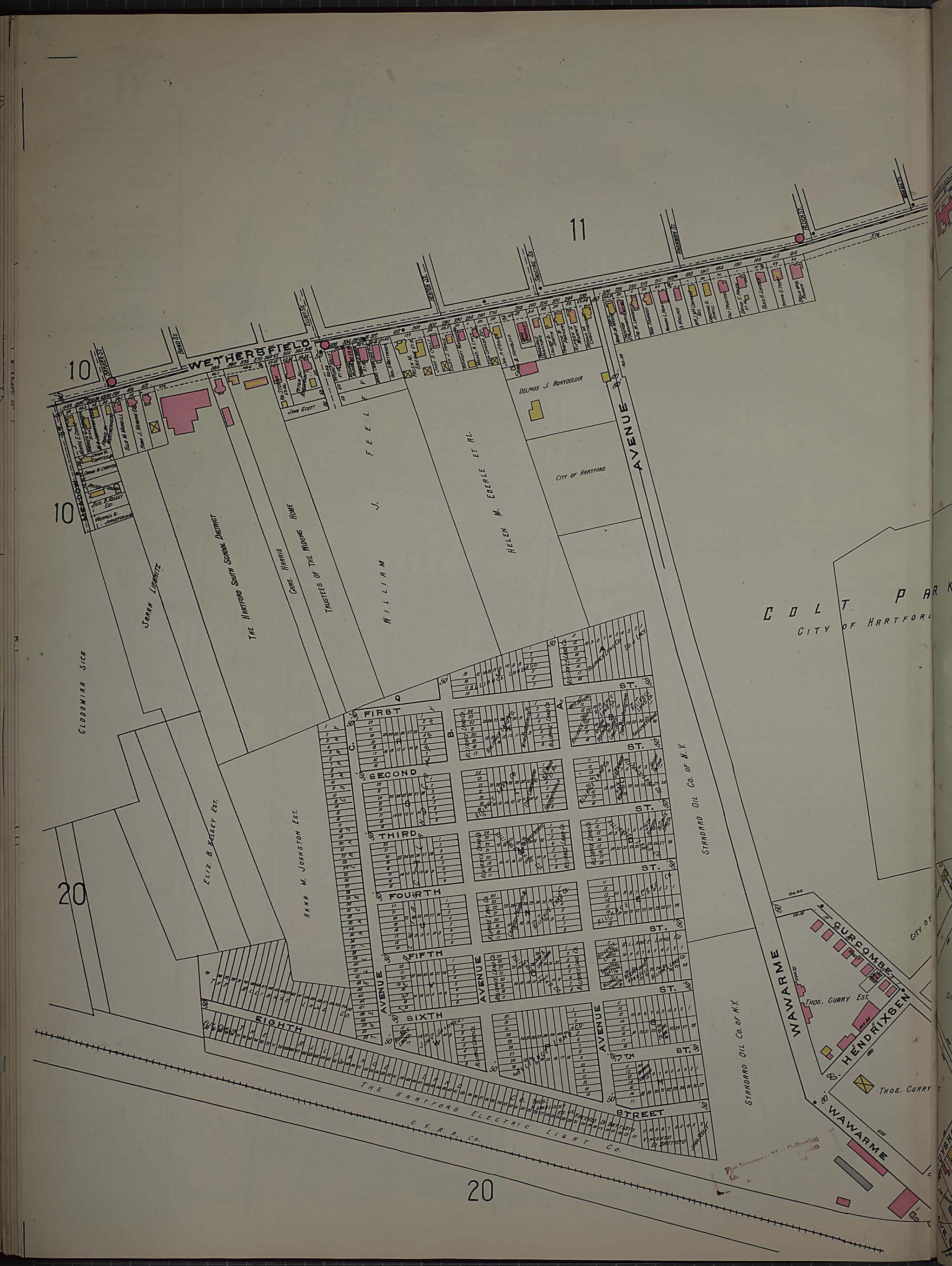 This old map of West Hartford, Hartford County, Connecticut was created by Sanborn Map Company in 1920