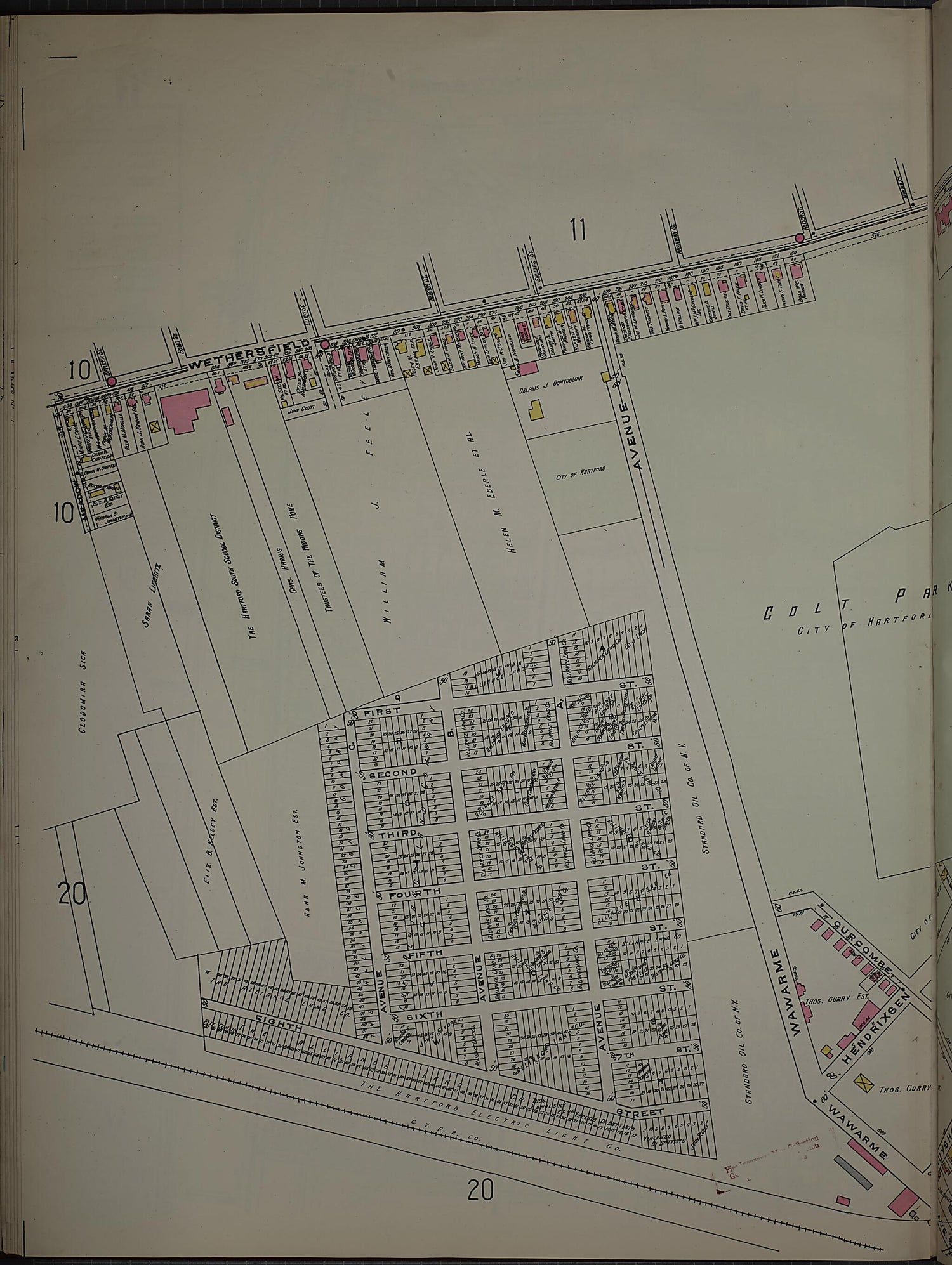 This old map of West Hartford, Hartford County, Connecticut was created by Sanborn Map Company in 1920