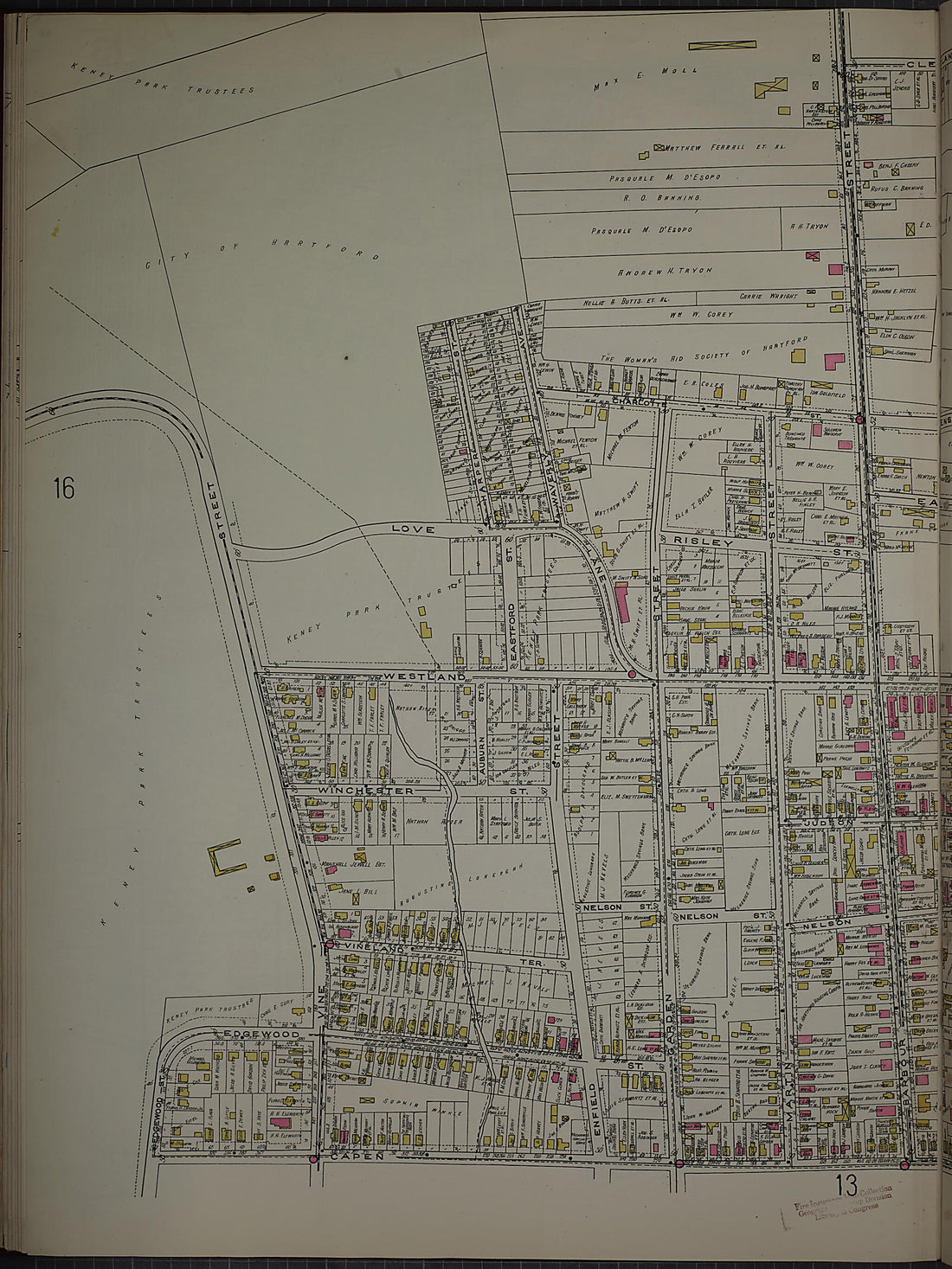 This old map of West Hartford, Hartford County, Connecticut was created by Sanborn Map Company in 1920