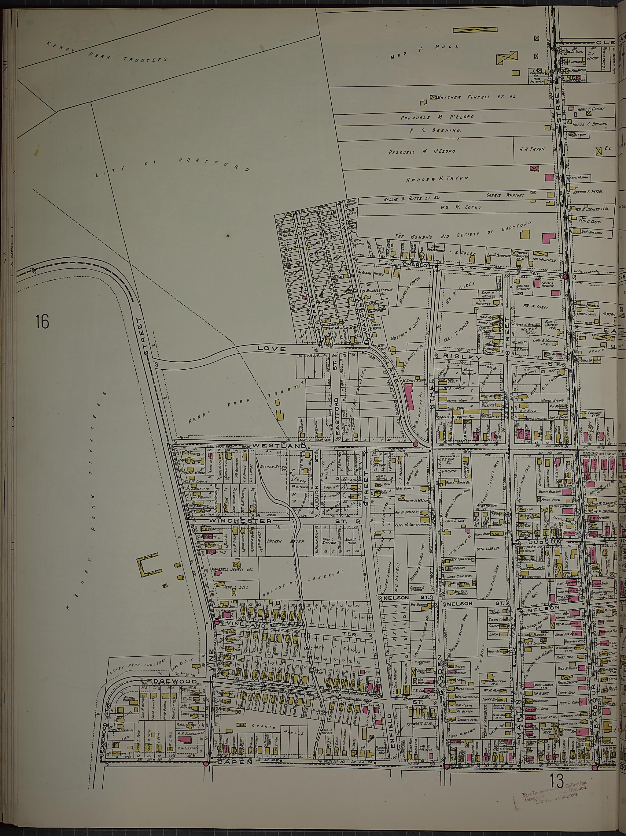 This old map of West Hartford, Hartford County, Connecticut was created by Sanborn Map Company in 1920