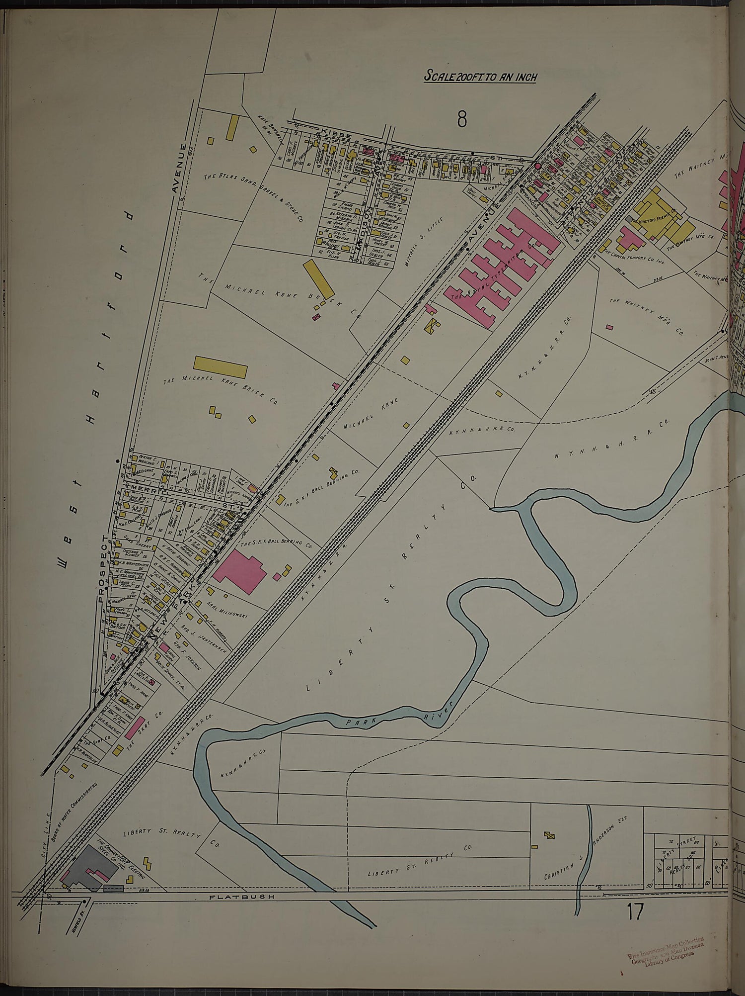 This old map of West Hartford, Hartford County, Connecticut was created by Sanborn Map Company in 1920