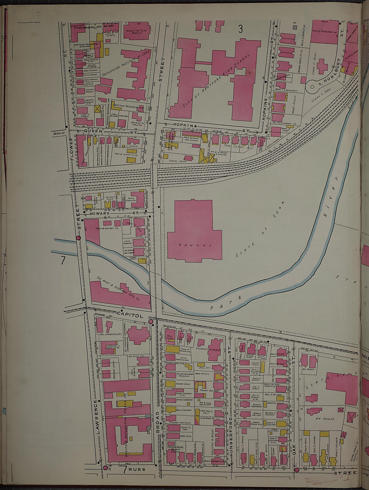 This old map of West Hartford, Hartford County, Connecticut was created by Sanborn Map Company in 1920