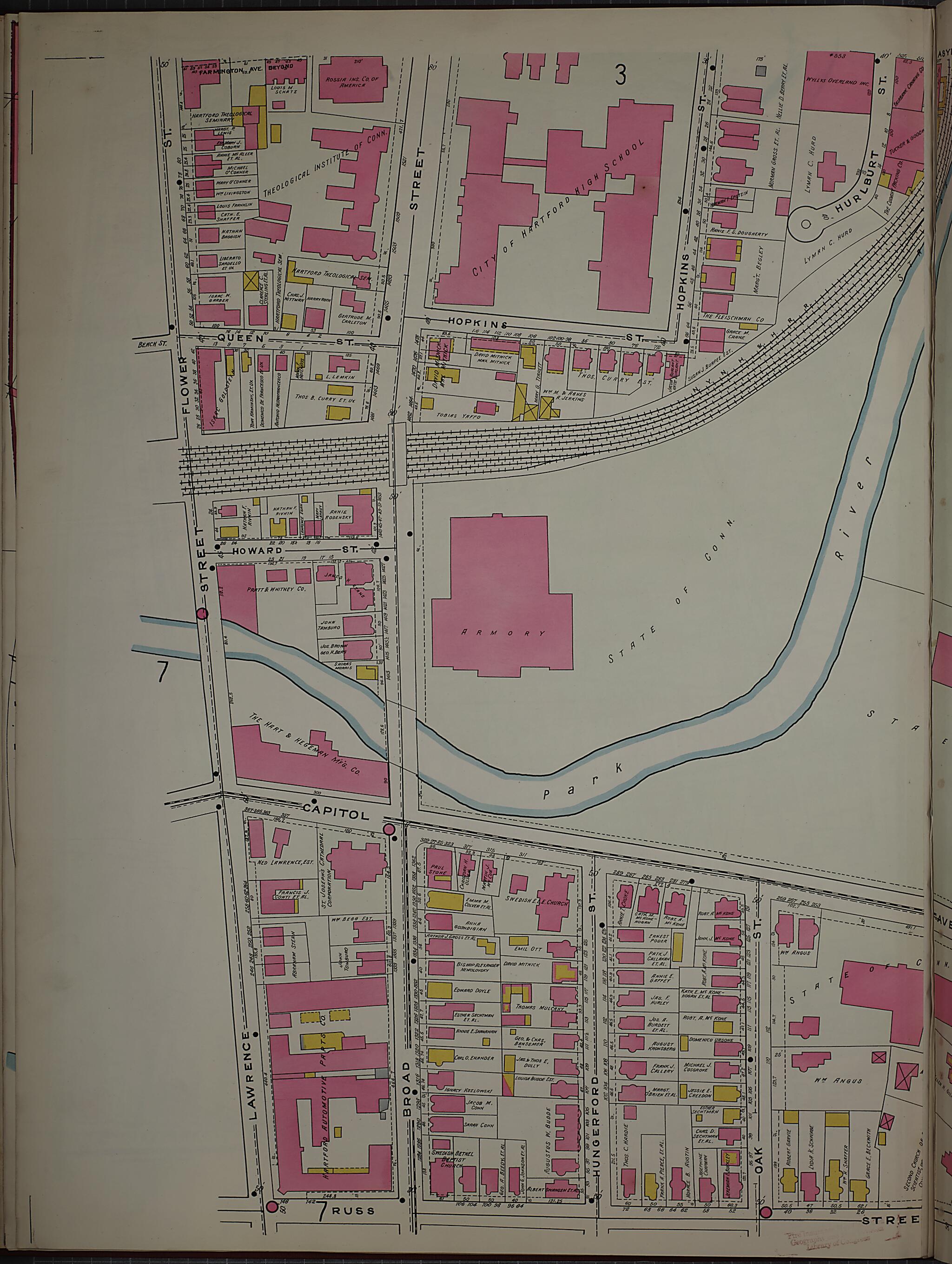 This old map of West Hartford, Hartford County, Connecticut was created by Sanborn Map Company in 1920