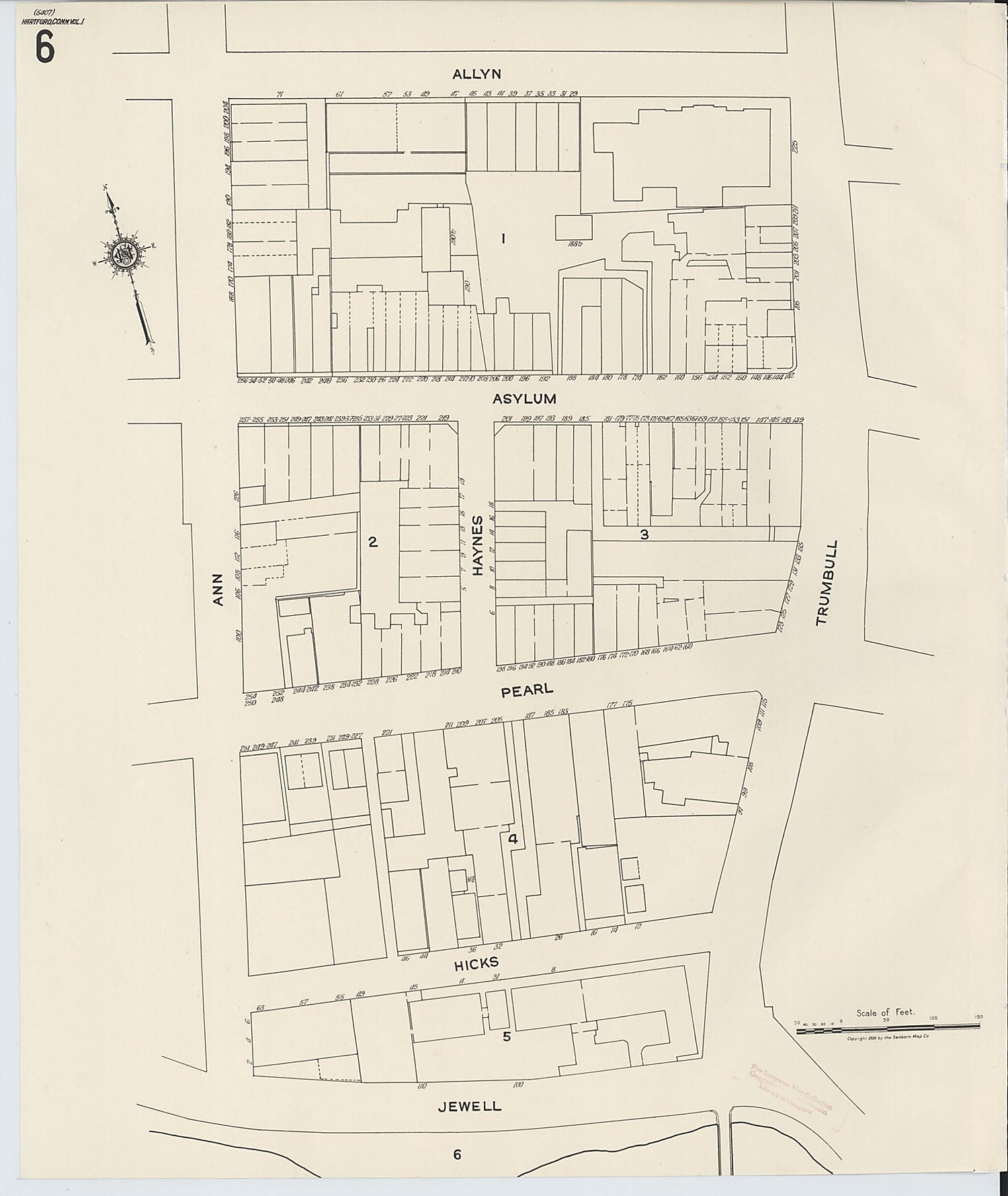 This old map of West Hartford, Hartford County, Connecticut was created by Sanborn Map Company in 1922