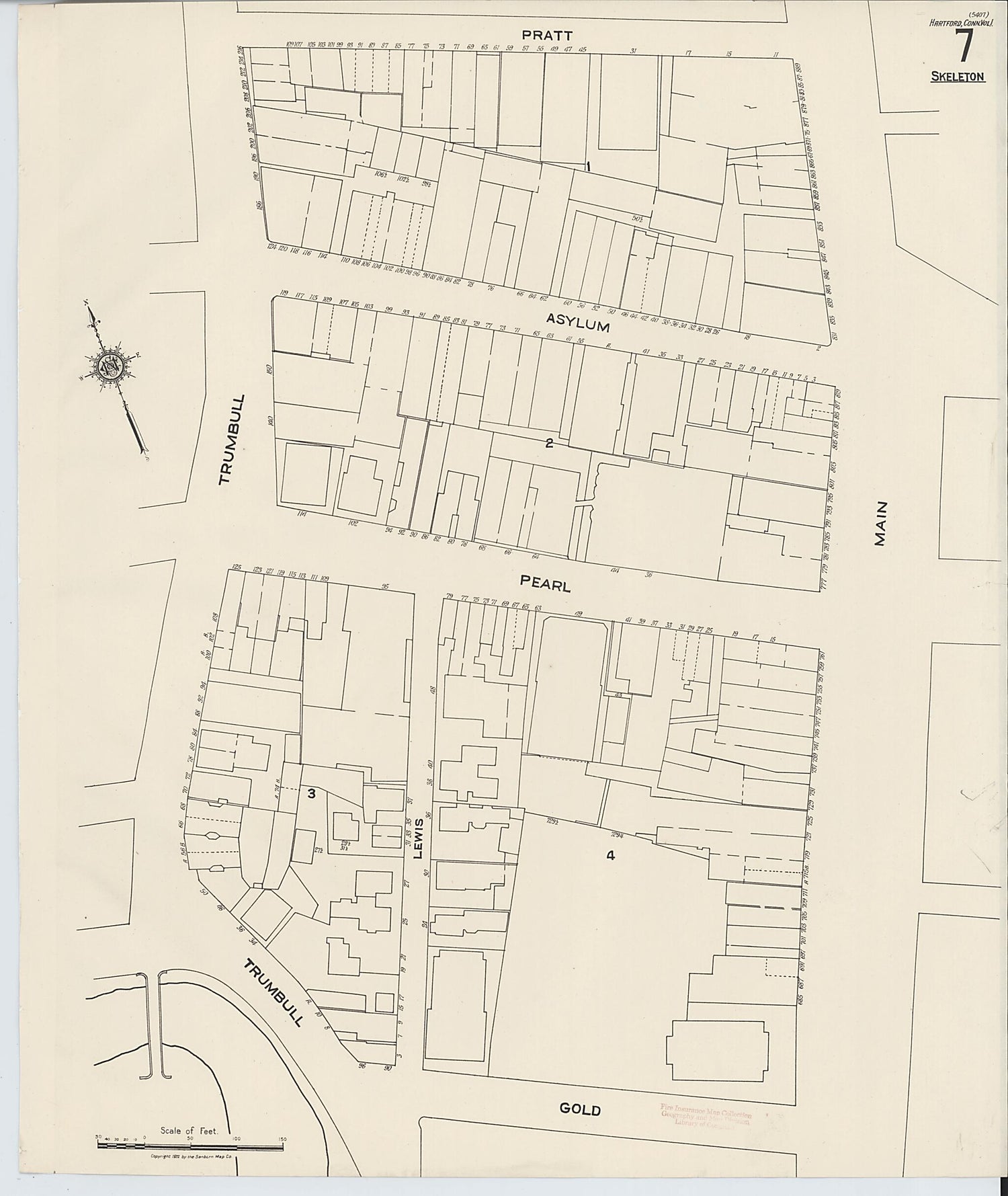This old map of West Hartford, Hartford County, Connecticut was created by Sanborn Map Company in 1922