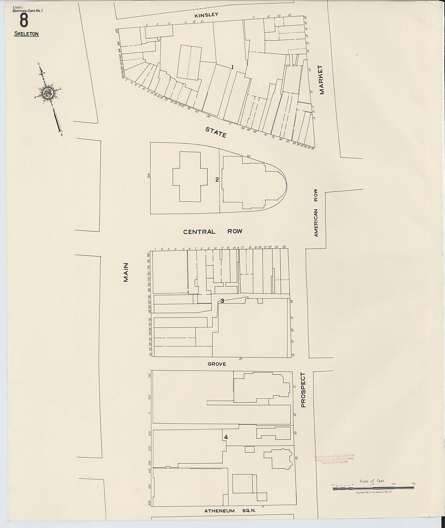 This old map of West Hartford, Hartford County, Connecticut was created by Sanborn Map Company in 1922