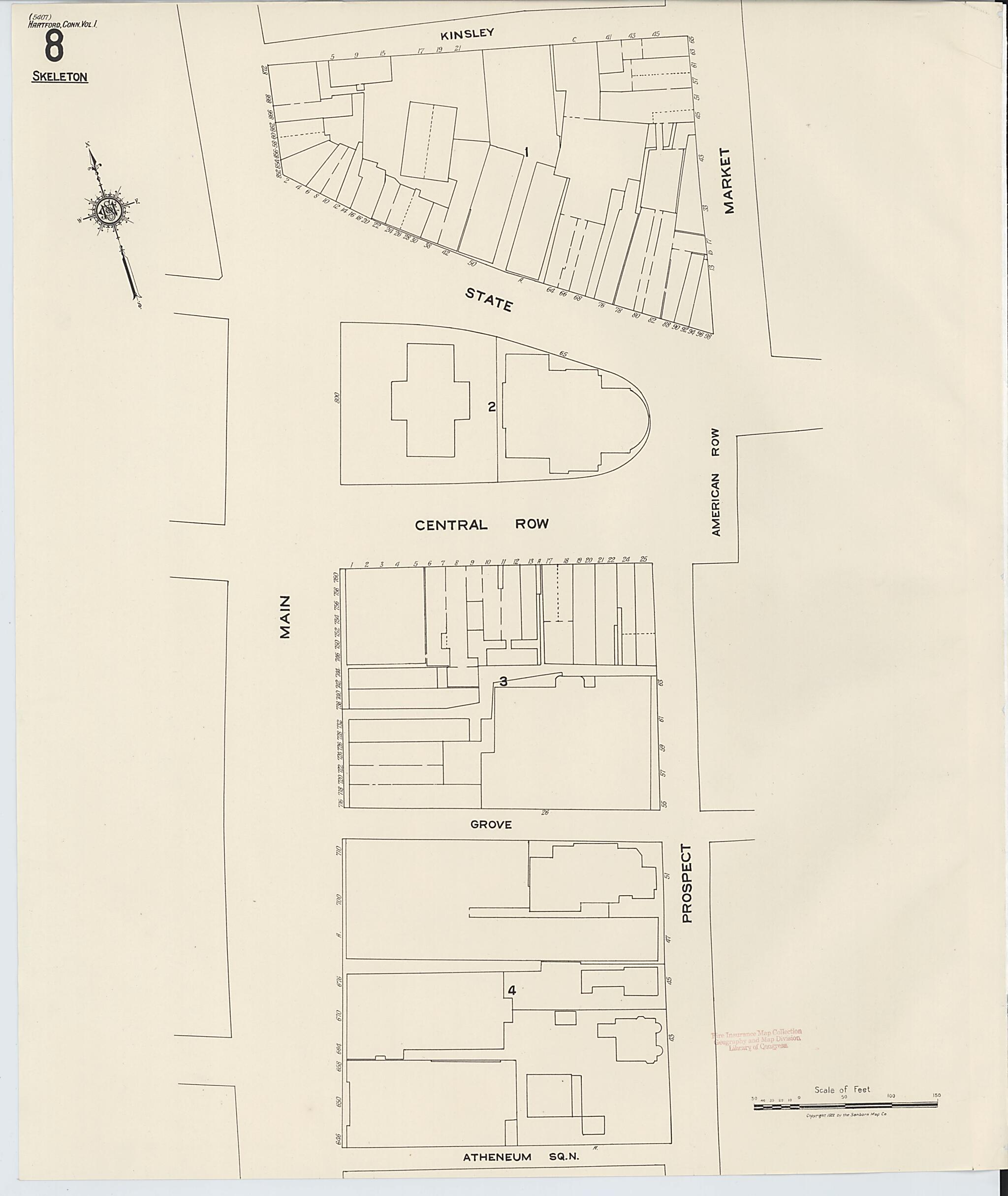 This old map of West Hartford, Hartford County, Connecticut was created by Sanborn Map Company in 1922