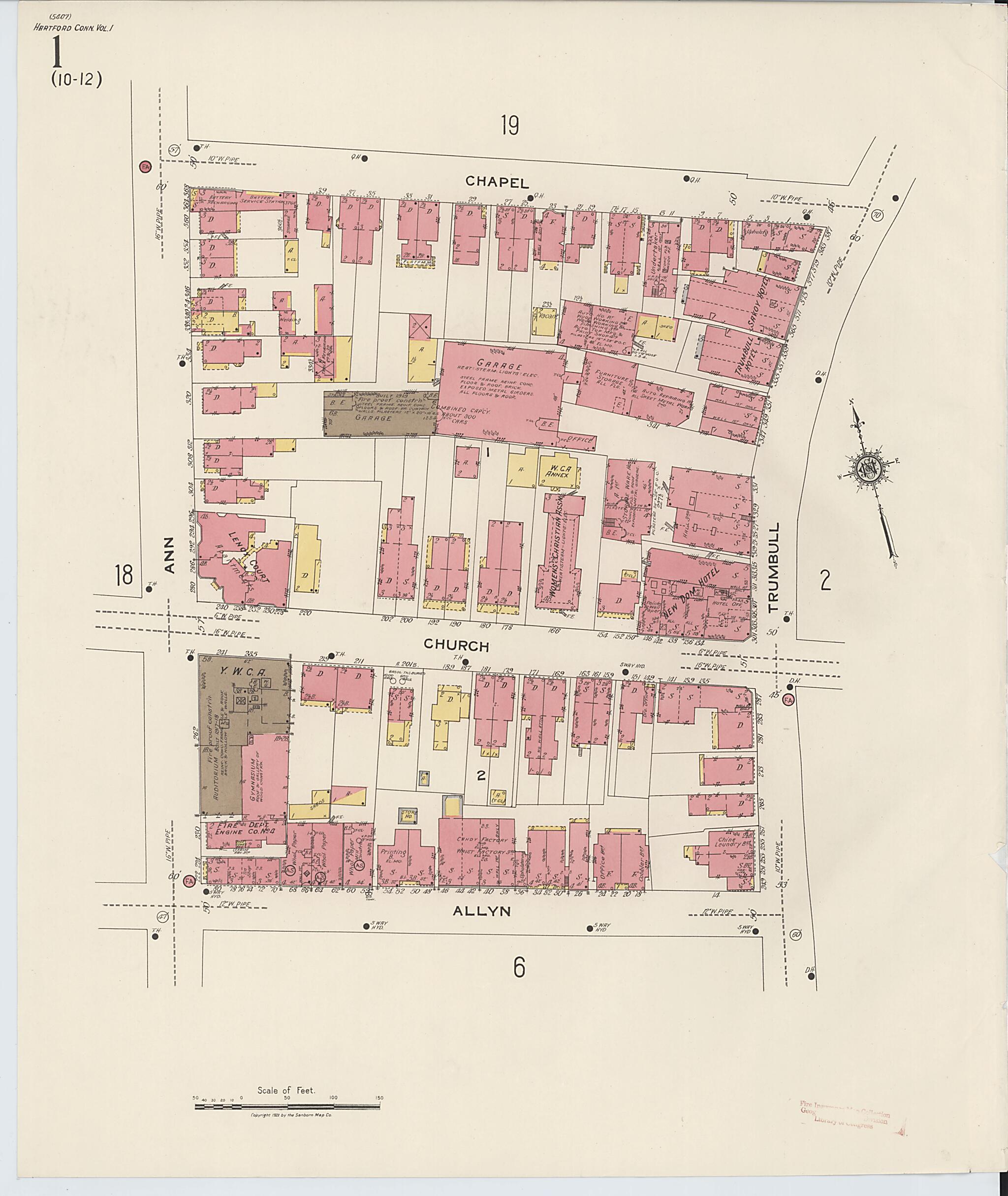 This old map of West Hartford, Hartford County, Connecticut was created by Sanborn Map Company in 1922