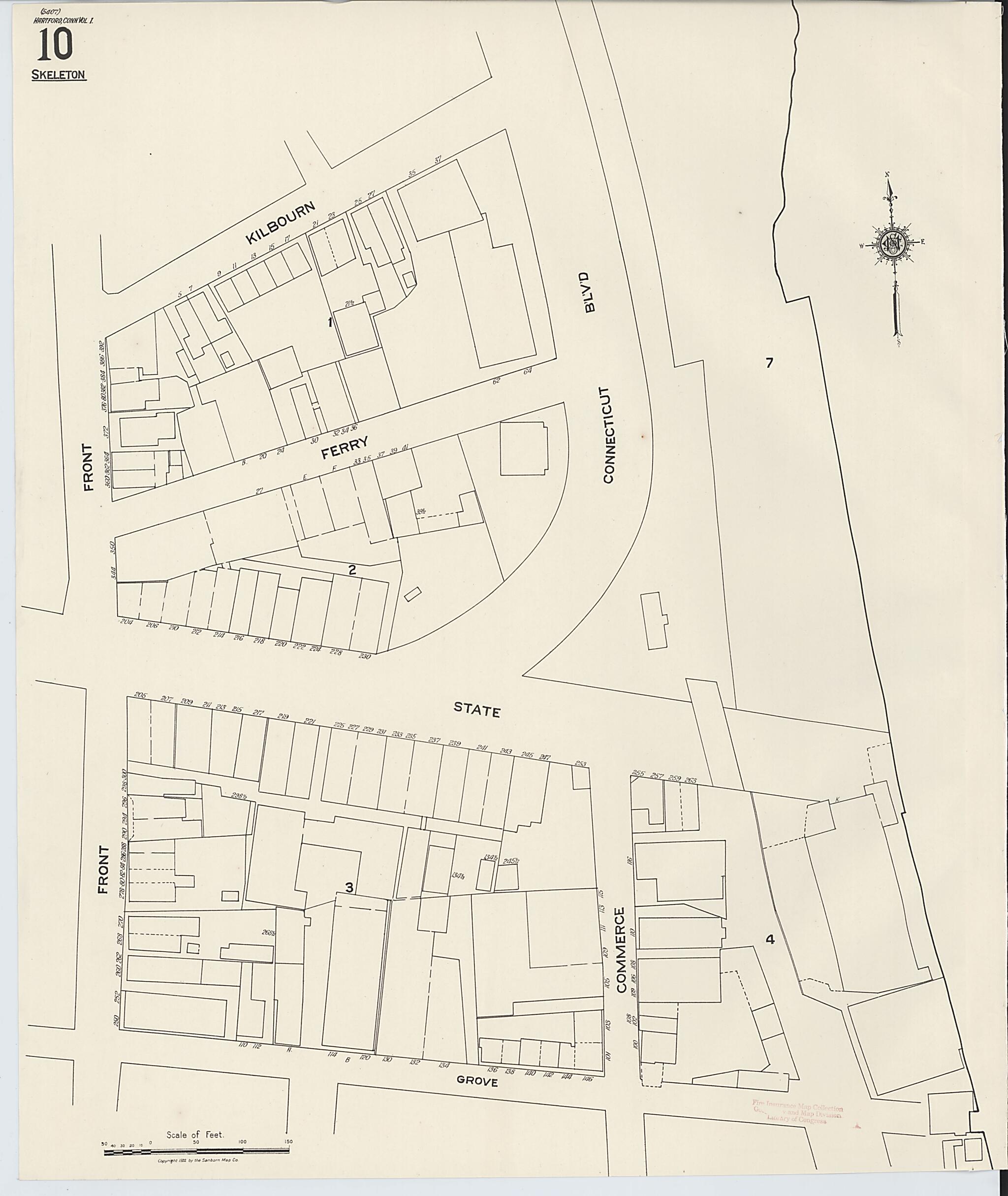 This old map of West Hartford, Hartford County, Connecticut was created by Sanborn Map Company in 1922