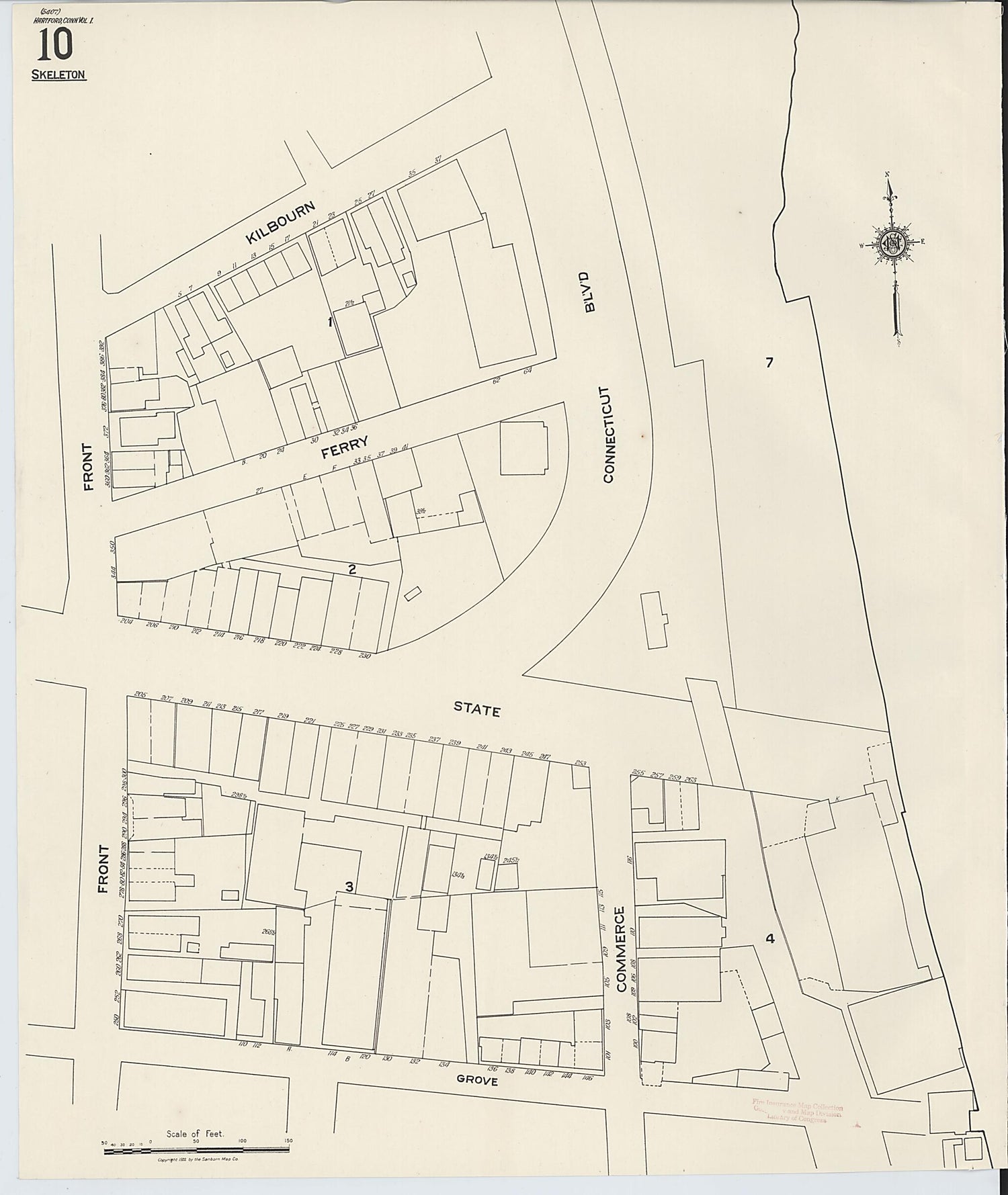 This old map of West Hartford, Hartford County, Connecticut was created by Sanborn Map Company in 1922