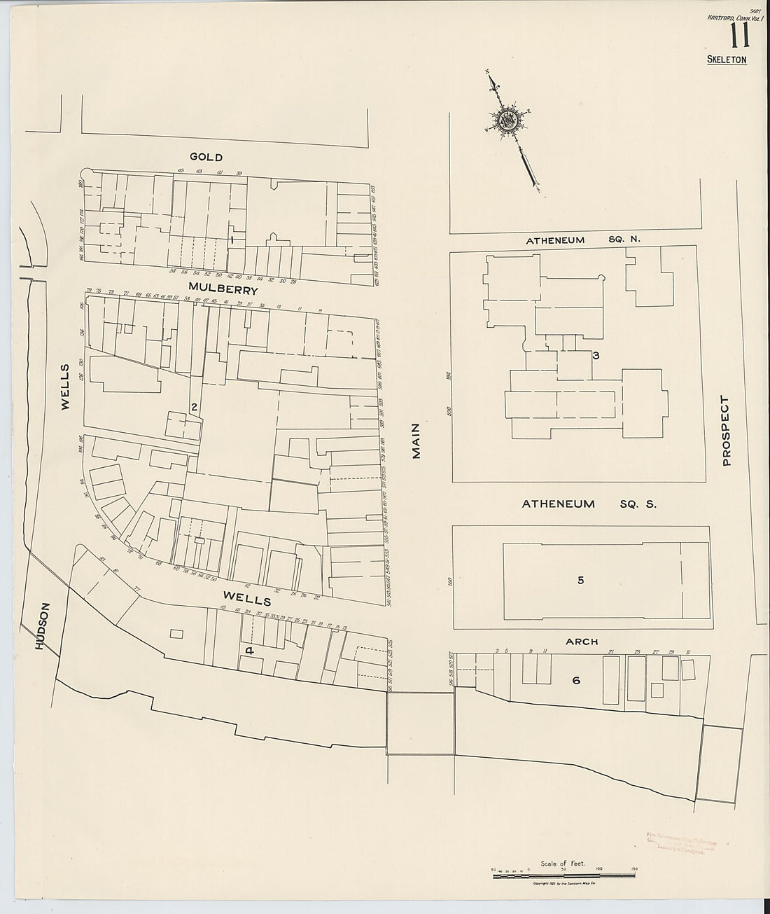 This old map of West Hartford, Hartford County, Connecticut was created by Sanborn Map Company in 1922