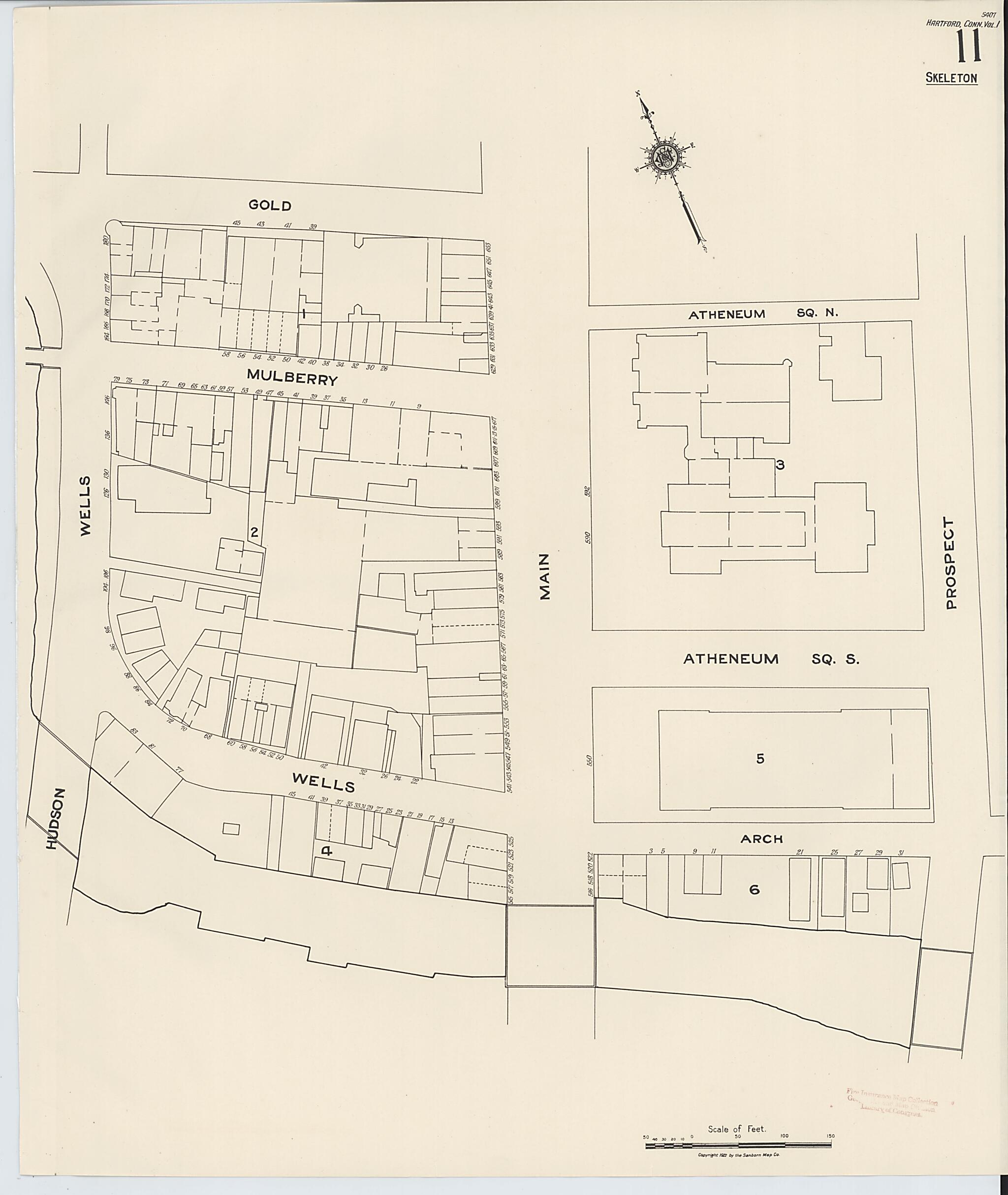This old map of West Hartford, Hartford County, Connecticut was created by Sanborn Map Company in 1922