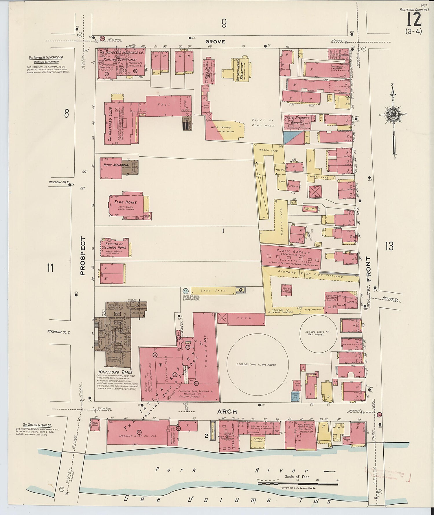 This old map of West Hartford, Hartford County, Connecticut was created by Sanborn Map Company in 1922
