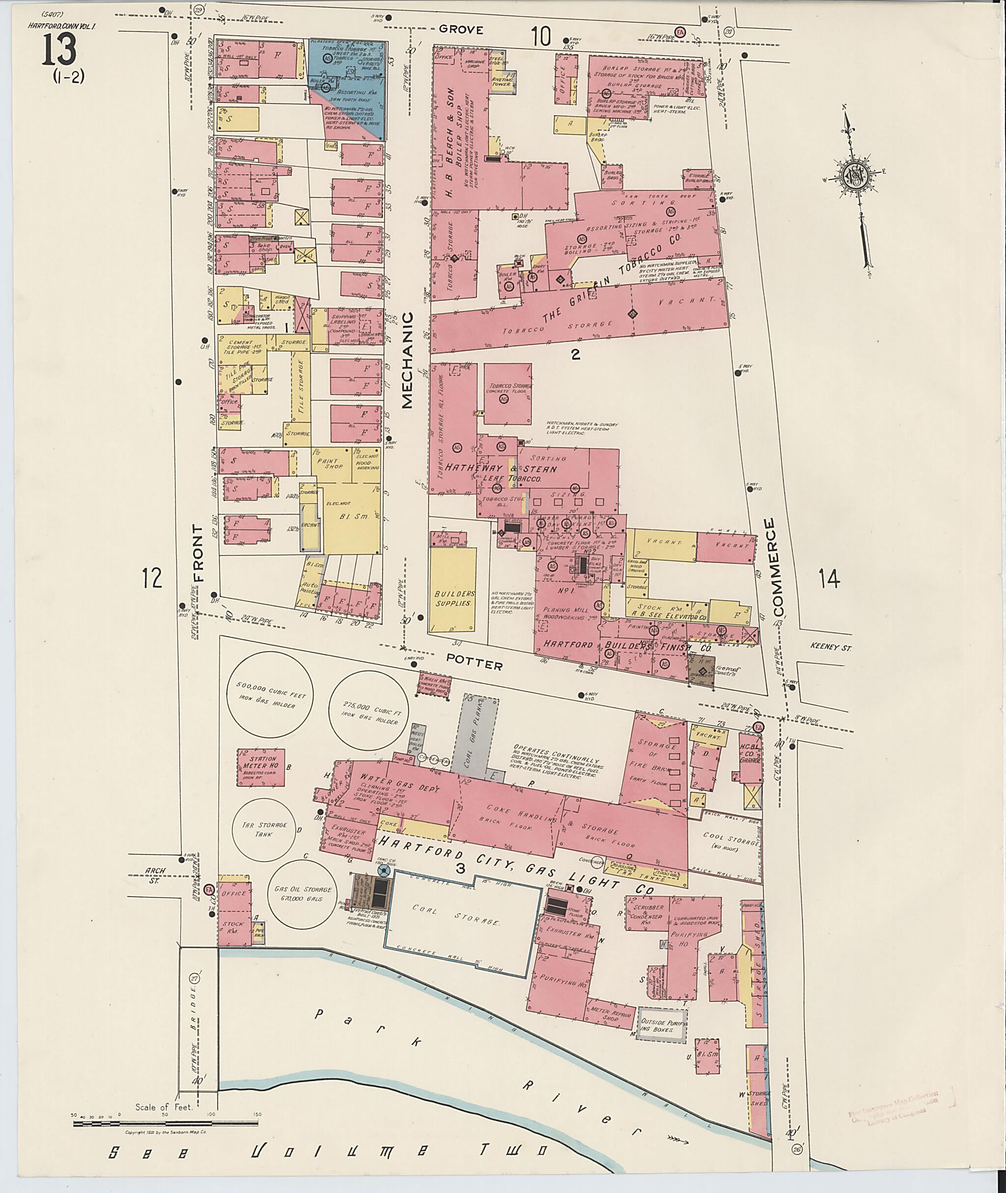 This old map of West Hartford, Hartford County, Connecticut was created by Sanborn Map Company in 1922