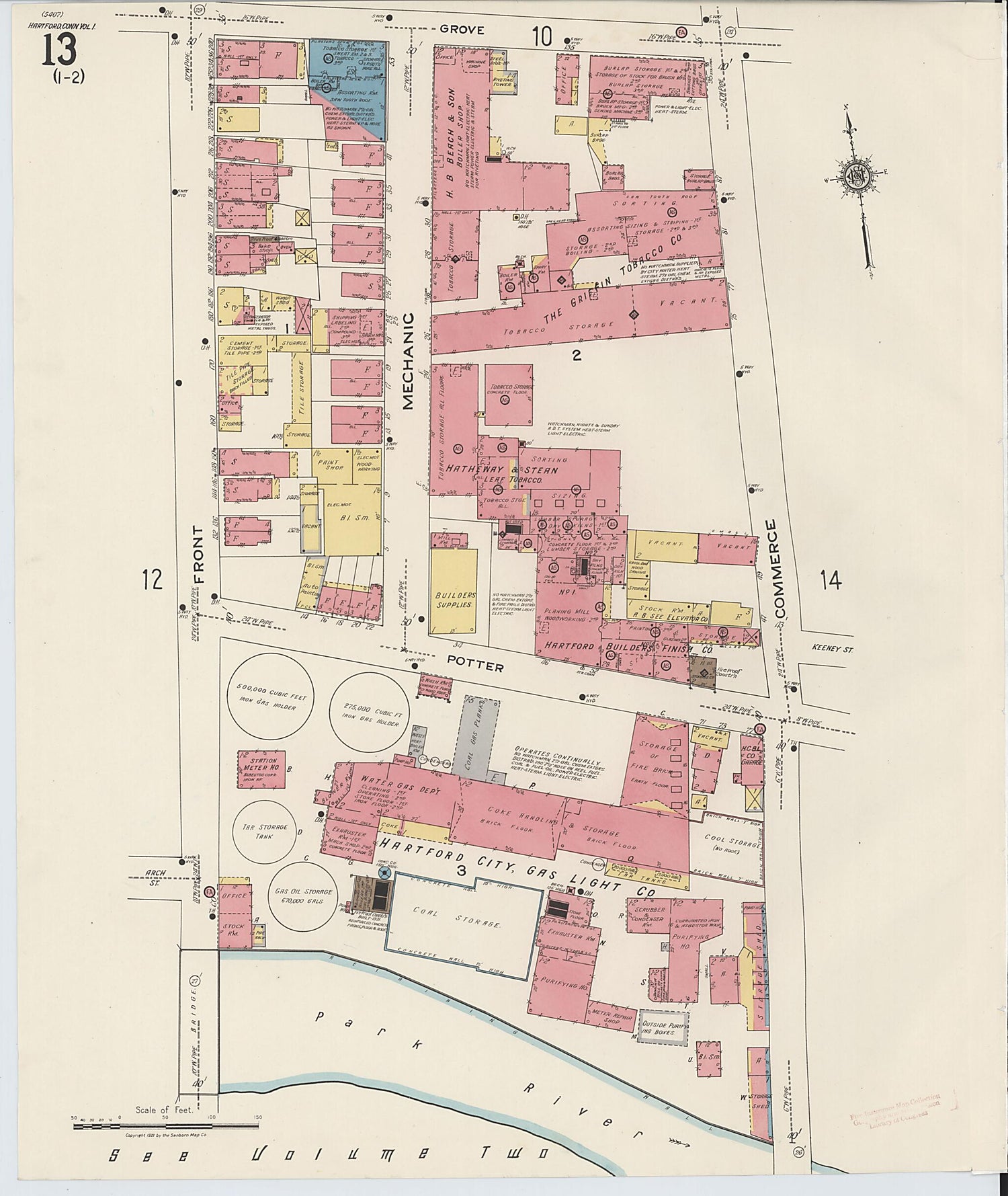 This old map of West Hartford, Hartford County, Connecticut was created by Sanborn Map Company in 1922