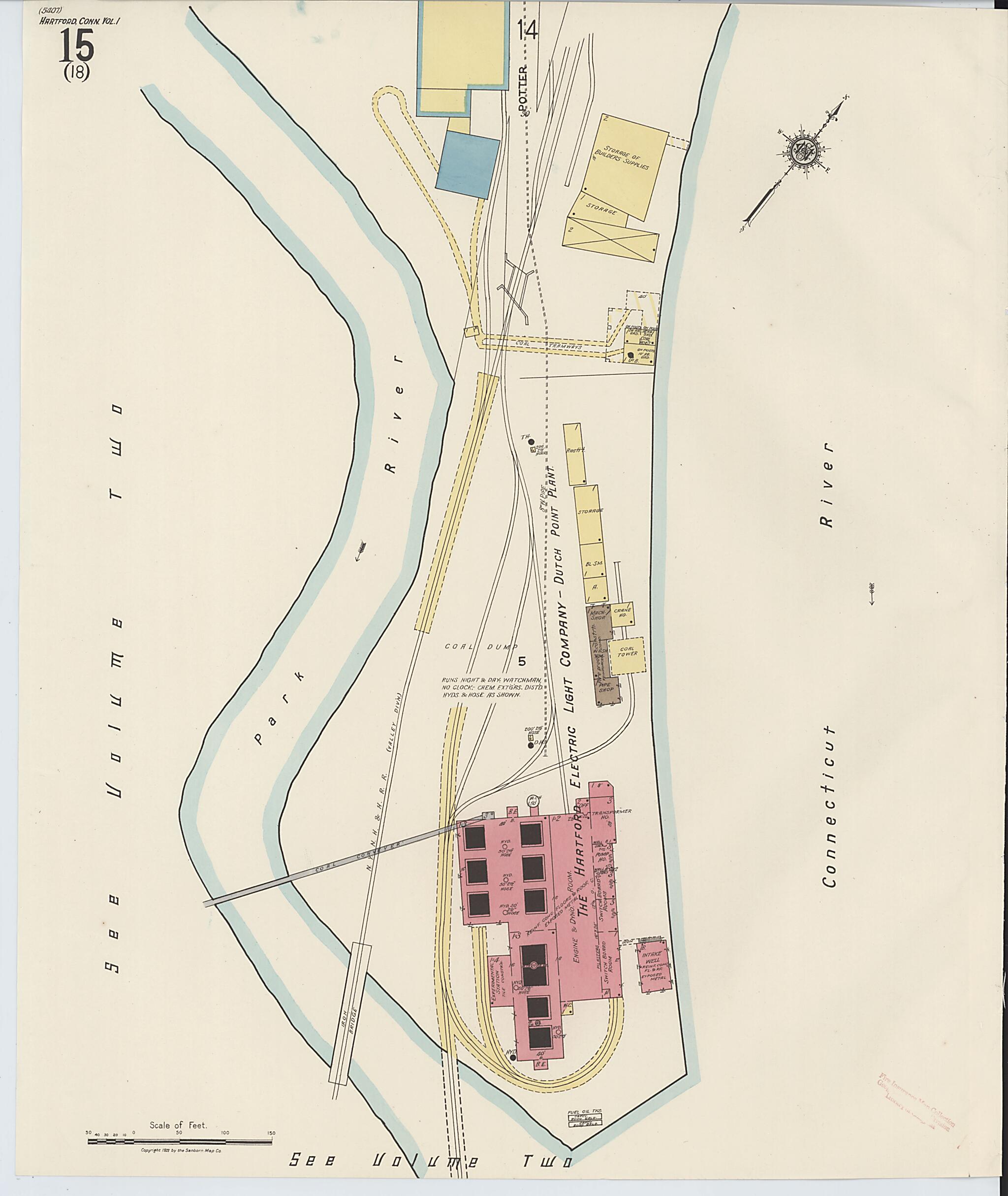 This old map of West Hartford, Hartford County, Connecticut was created by Sanborn Map Company in 1922