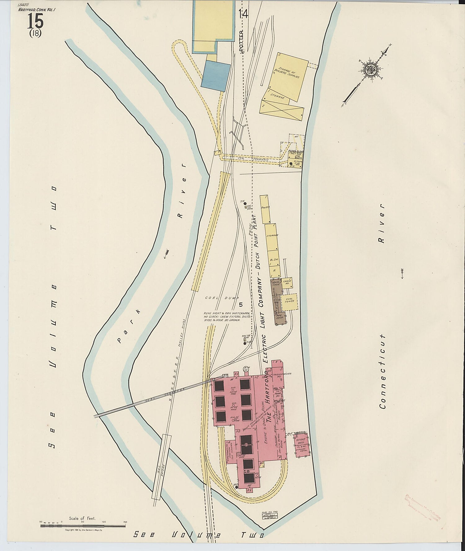 This old map of West Hartford, Hartford County, Connecticut was created by Sanborn Map Company in 1922