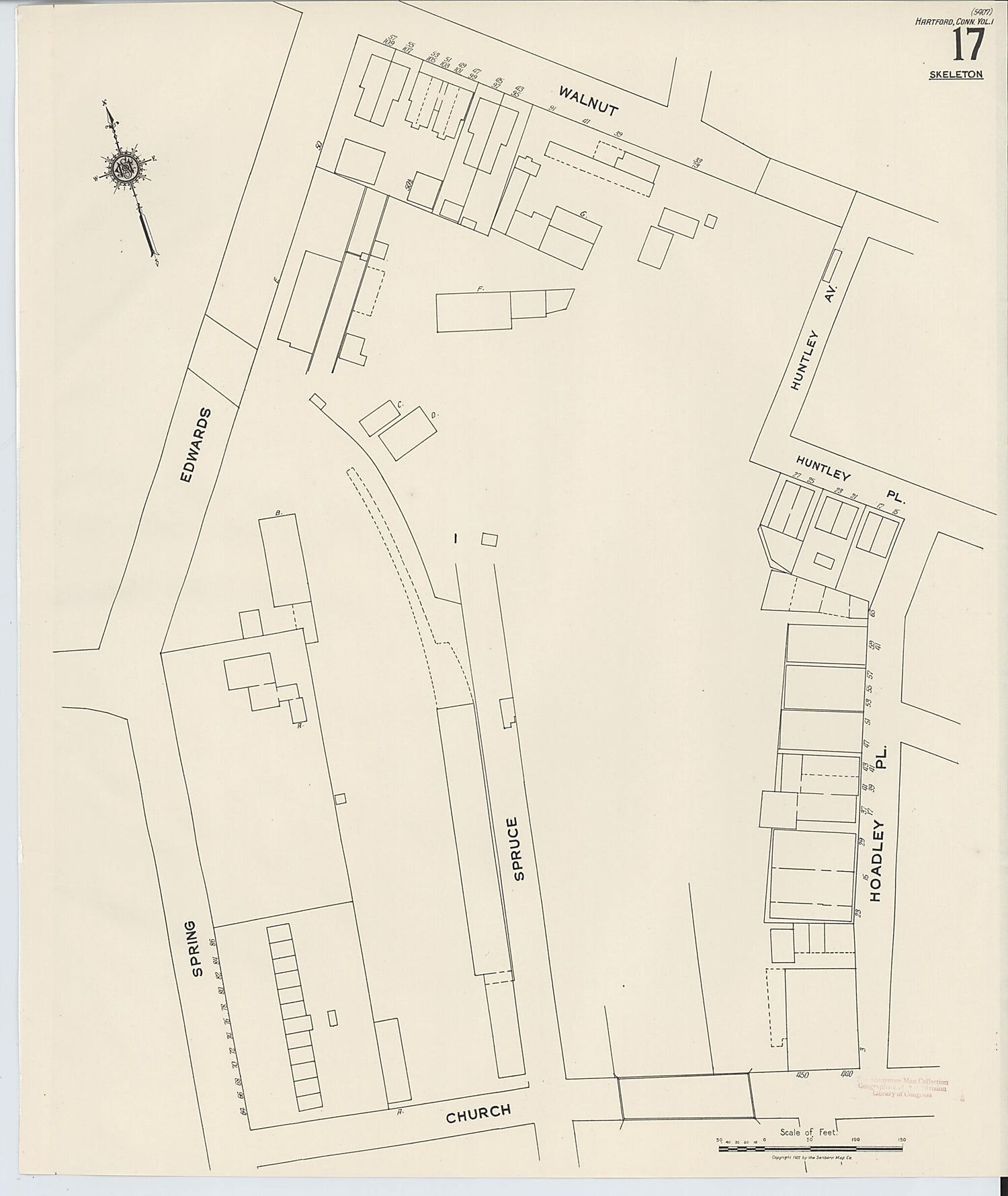 This old map of West Hartford, Hartford County, Connecticut was created by Sanborn Map Company in 1922