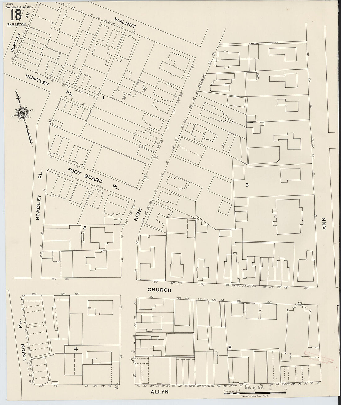 This old map of West Hartford, Hartford County, Connecticut was created by Sanborn Map Company in 1922