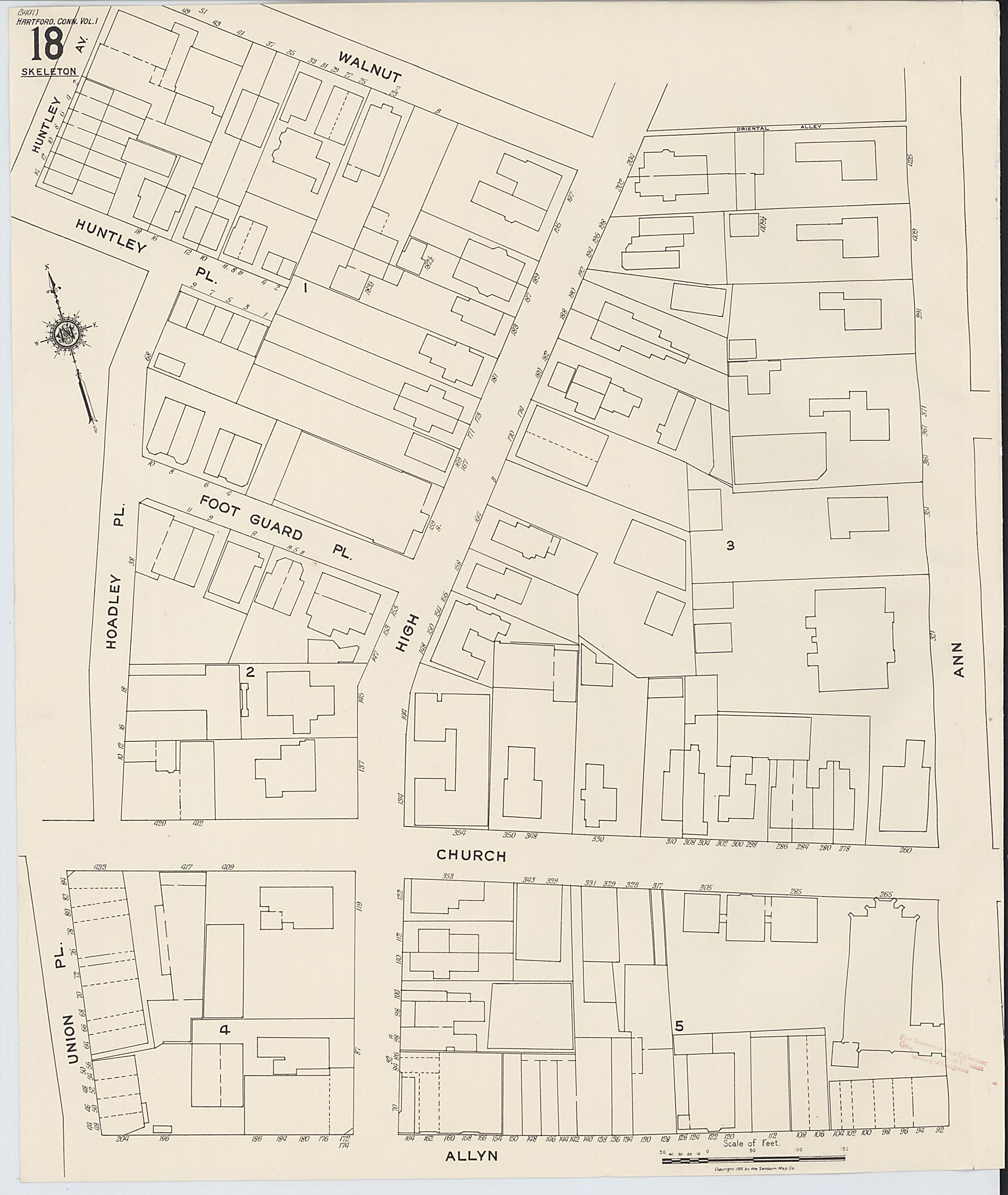 This old map of West Hartford, Hartford County, Connecticut was created by Sanborn Map Company in 1922