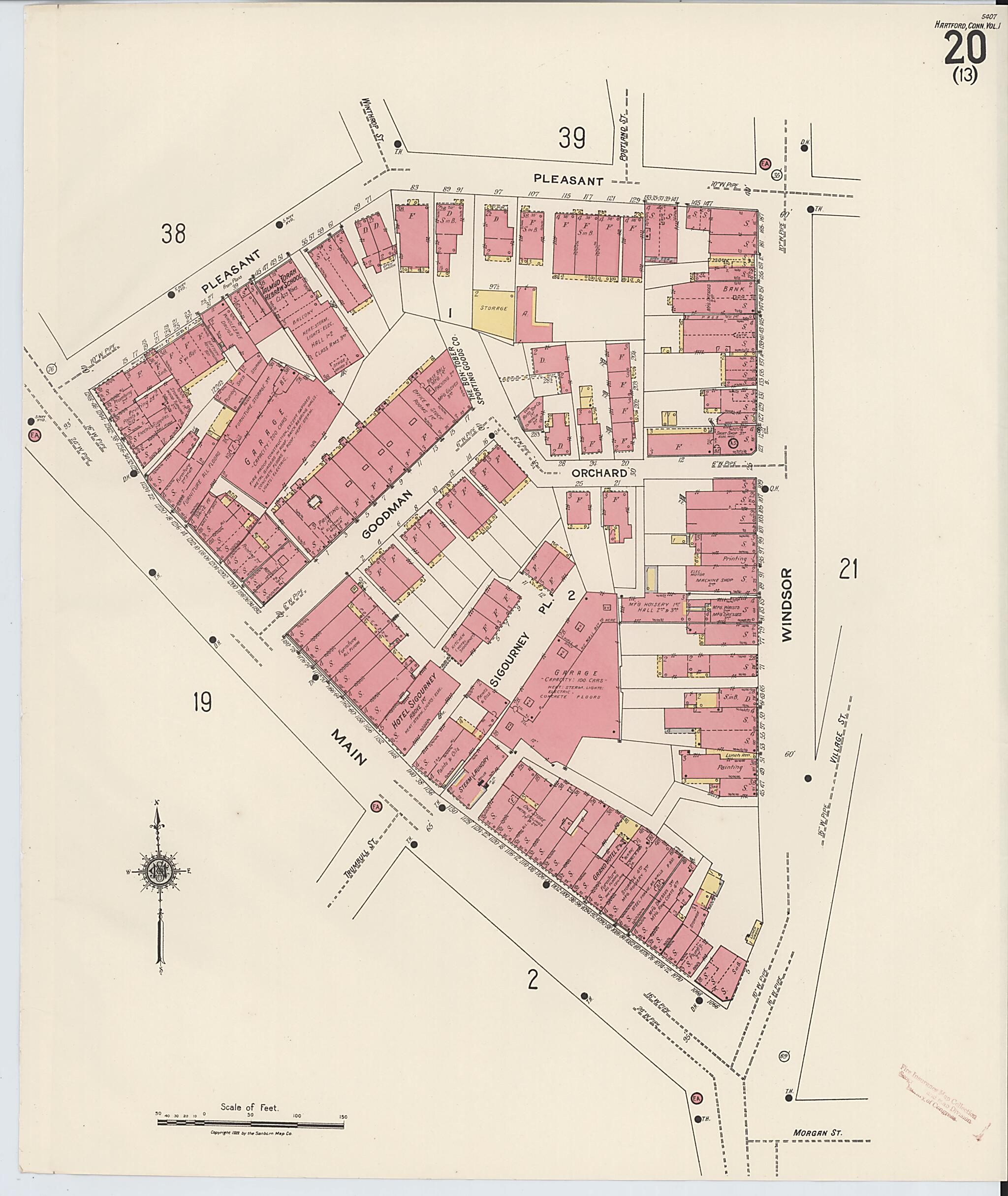 This old map of West Hartford, Hartford County, Connecticut was created by Sanborn Map Company in 1922