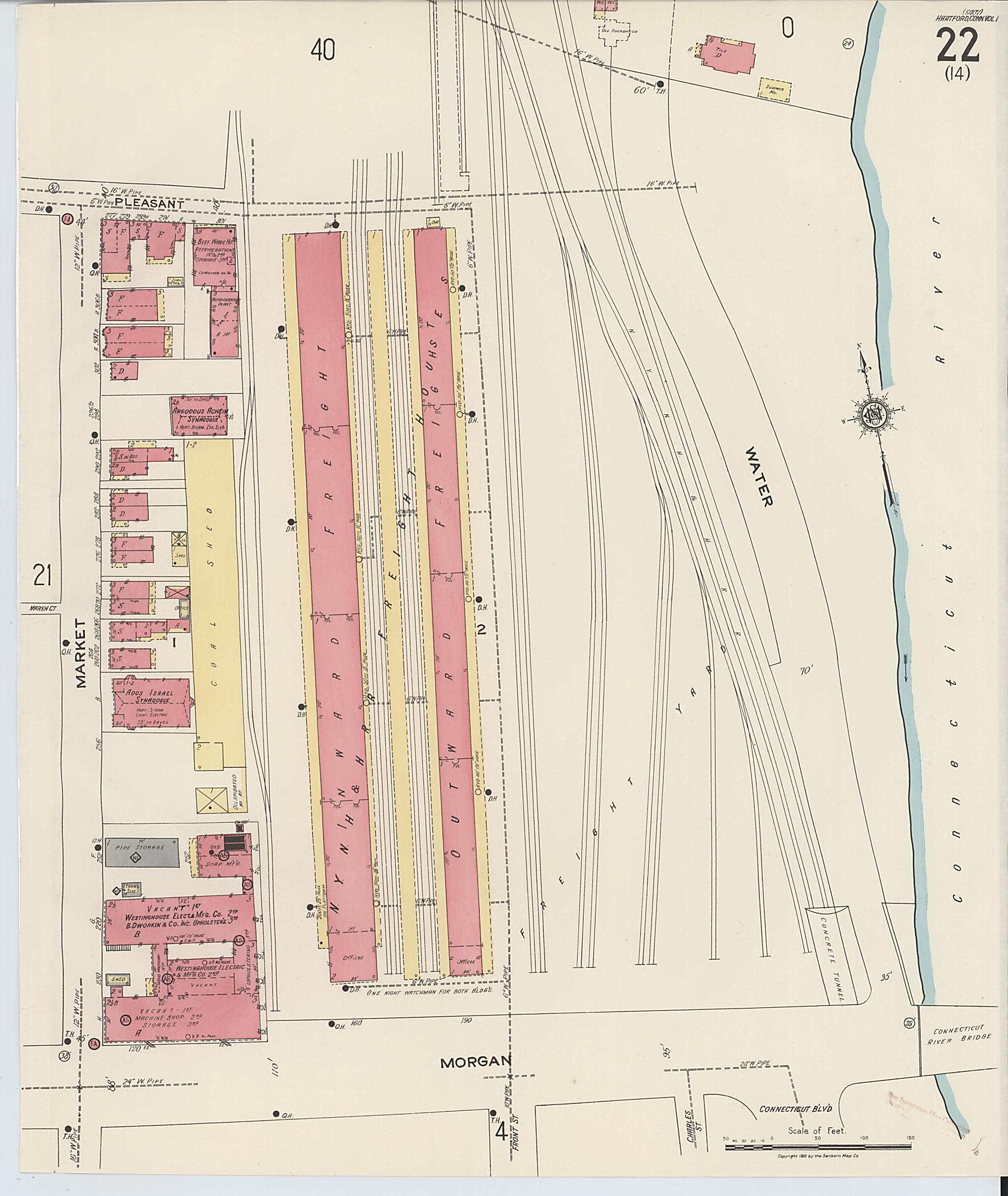 This old map of West Hartford, Hartford County, Connecticut was created by Sanborn Map Company in 1922