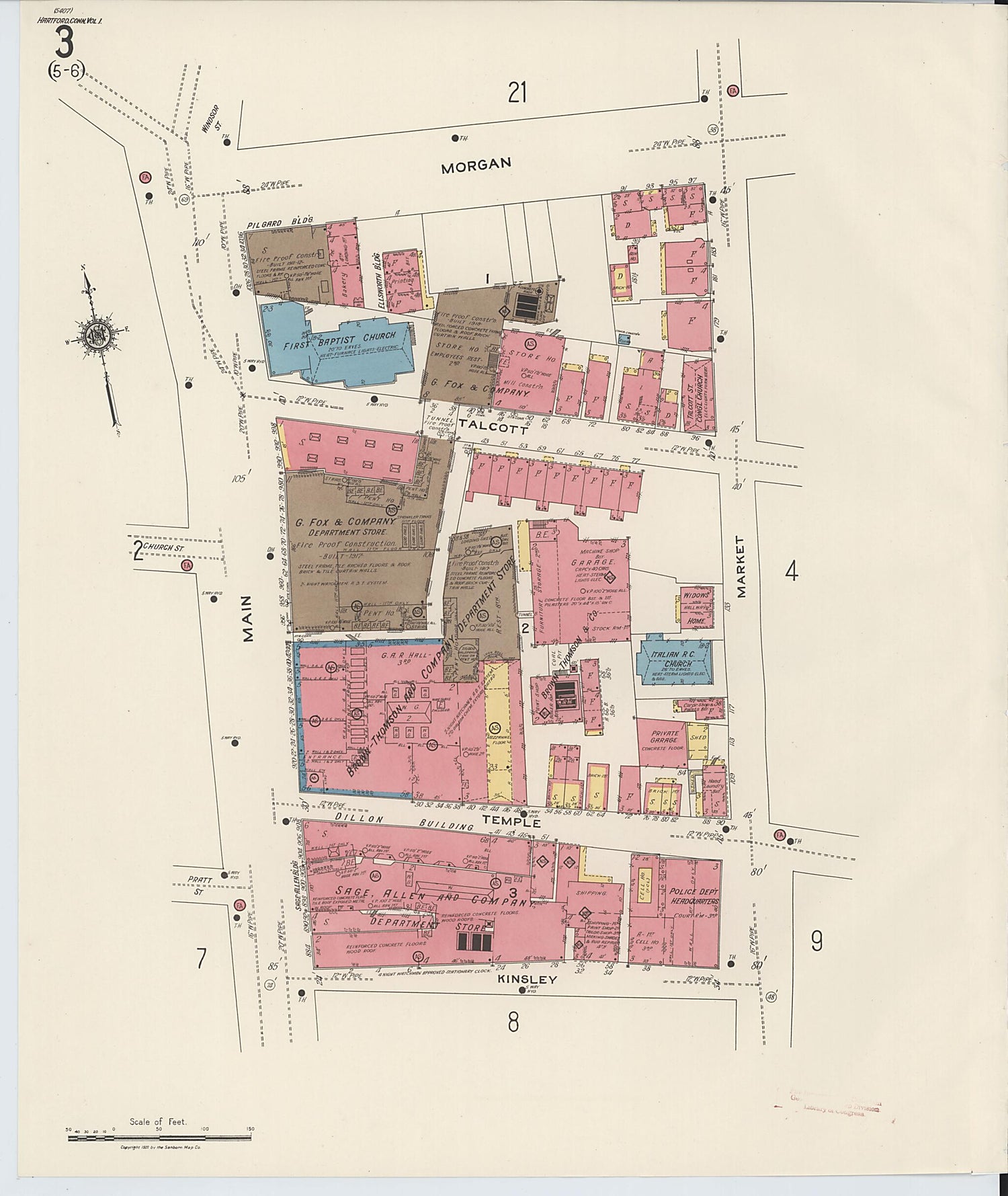 This old map of West Hartford, Hartford County, Connecticut was created by Sanborn Map Company in 1922