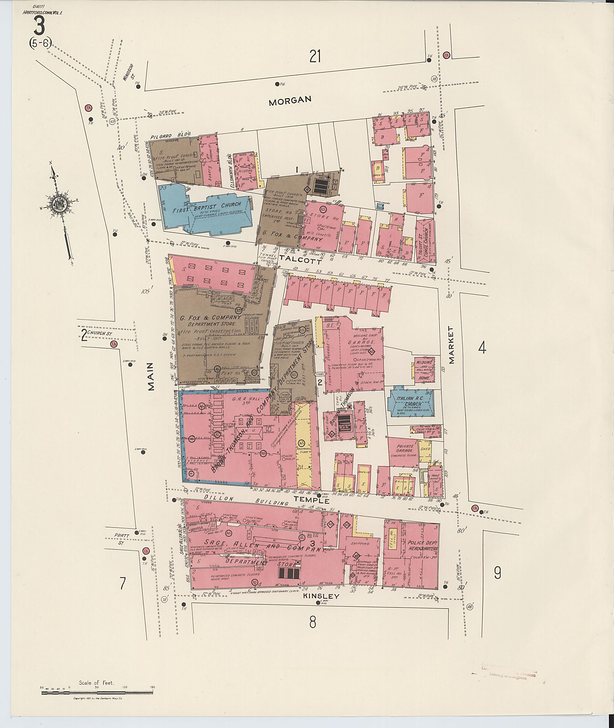 This old map of West Hartford, Hartford County, Connecticut was created by Sanborn Map Company in 1922