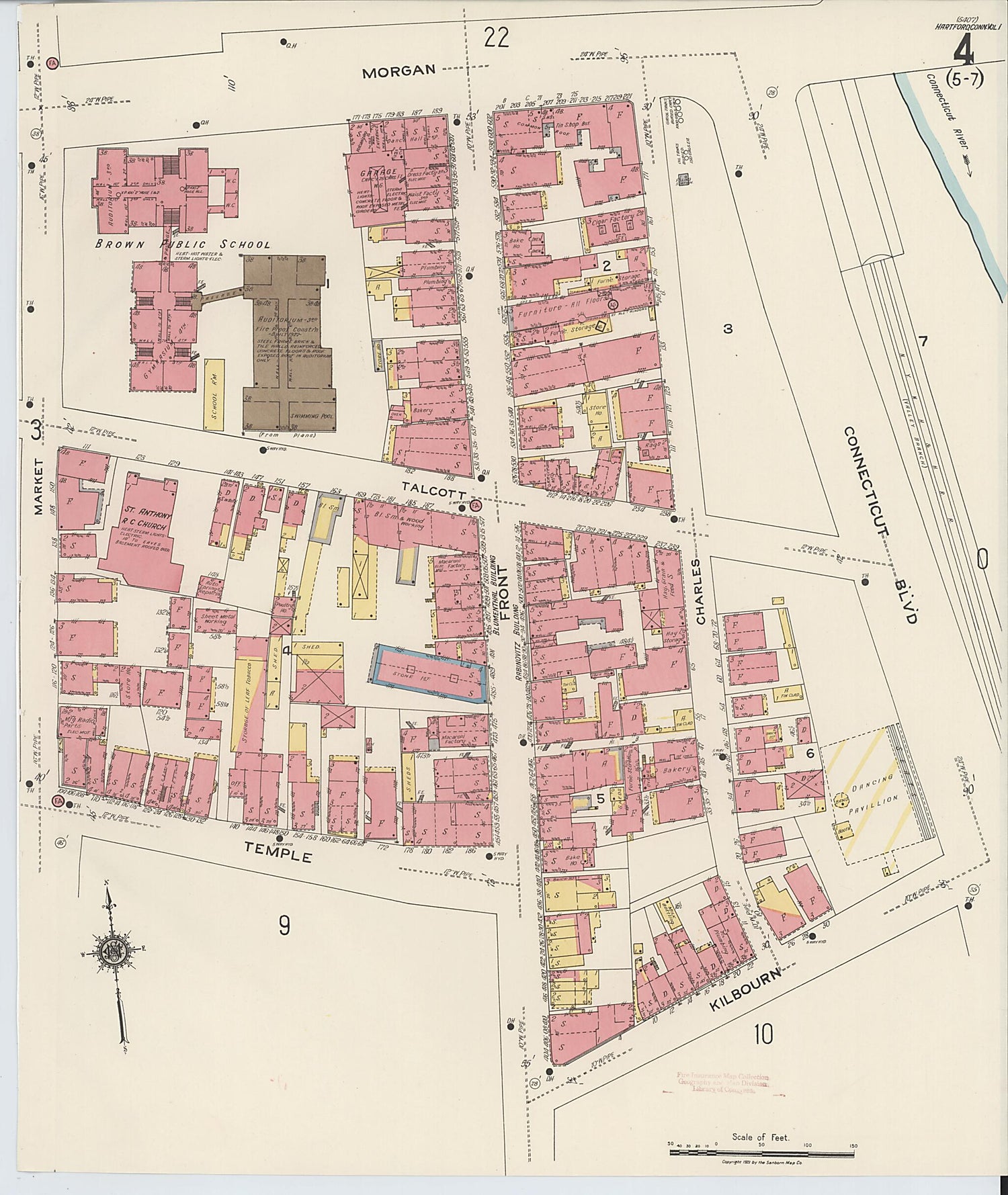 This old map of West Hartford, Hartford County, Connecticut was created by Sanborn Map Company in 1922