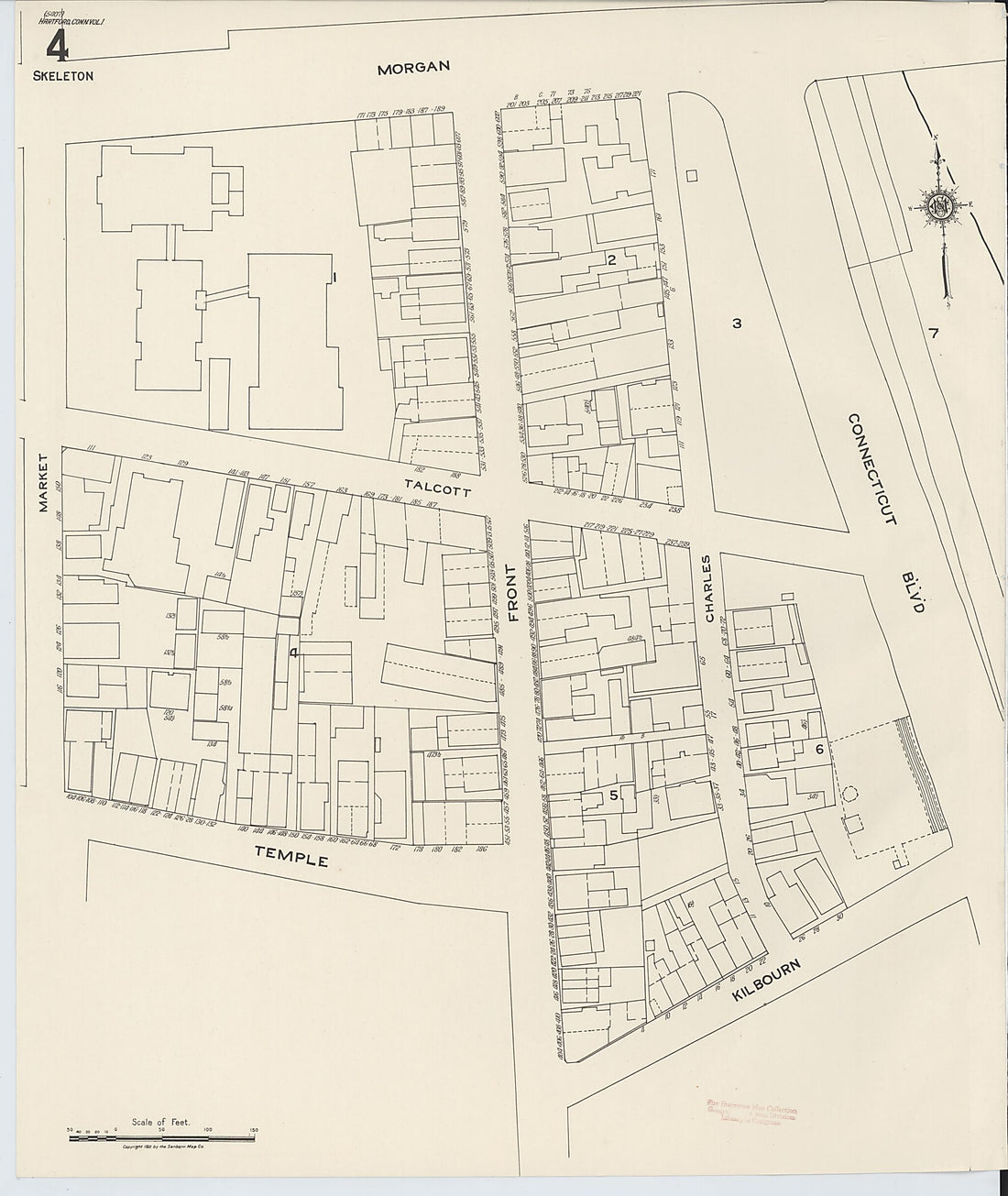 This old map of West Hartford, Hartford County, Connecticut was created by Sanborn Map Company in 1922