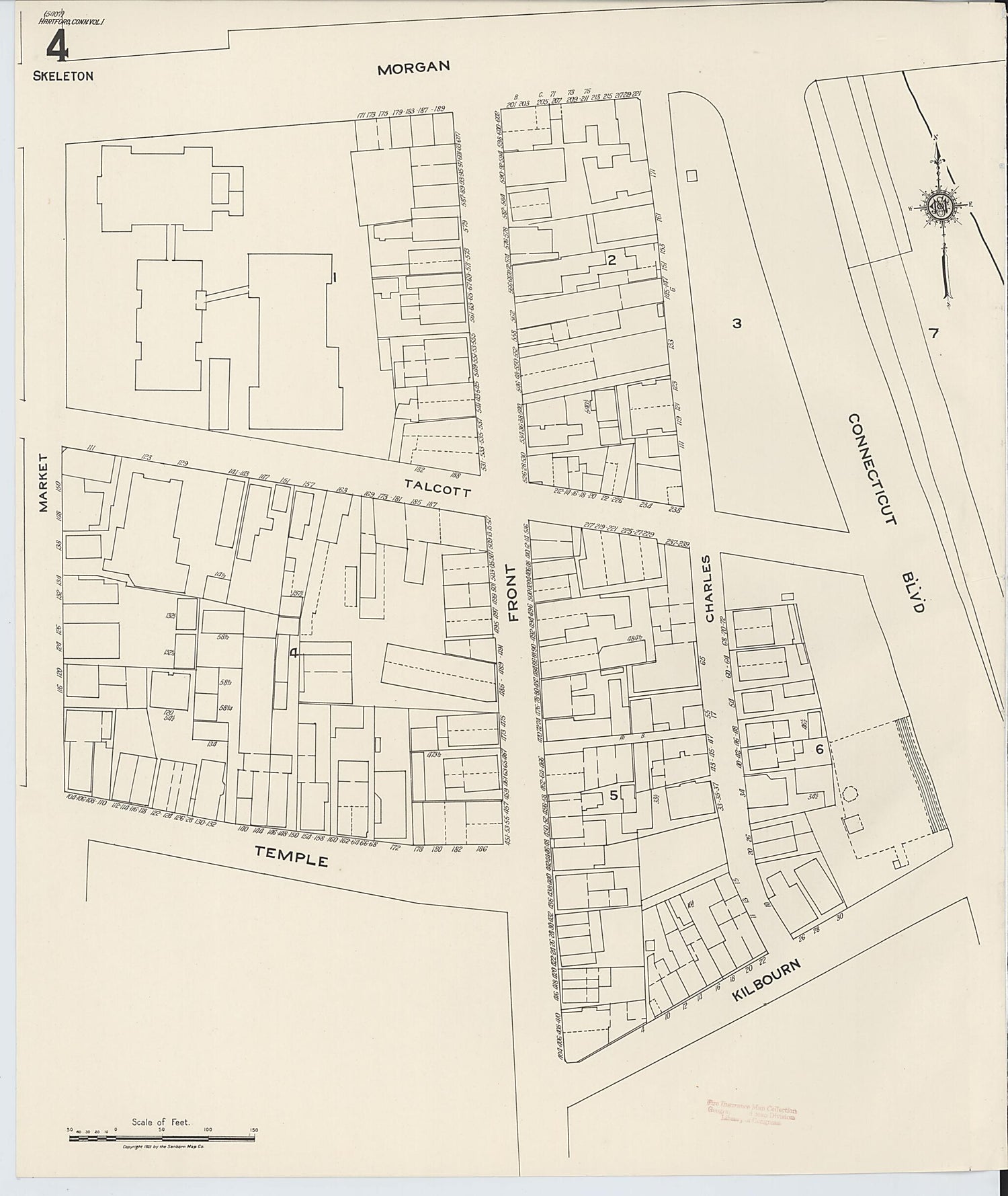 This old map of West Hartford, Hartford County, Connecticut was created by Sanborn Map Company in 1922