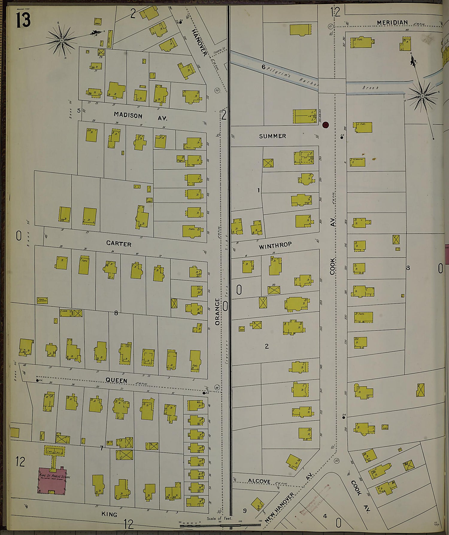 This old map of Meriden, New Haven County, Connecticut was created by Sanborn Map Company in 1901