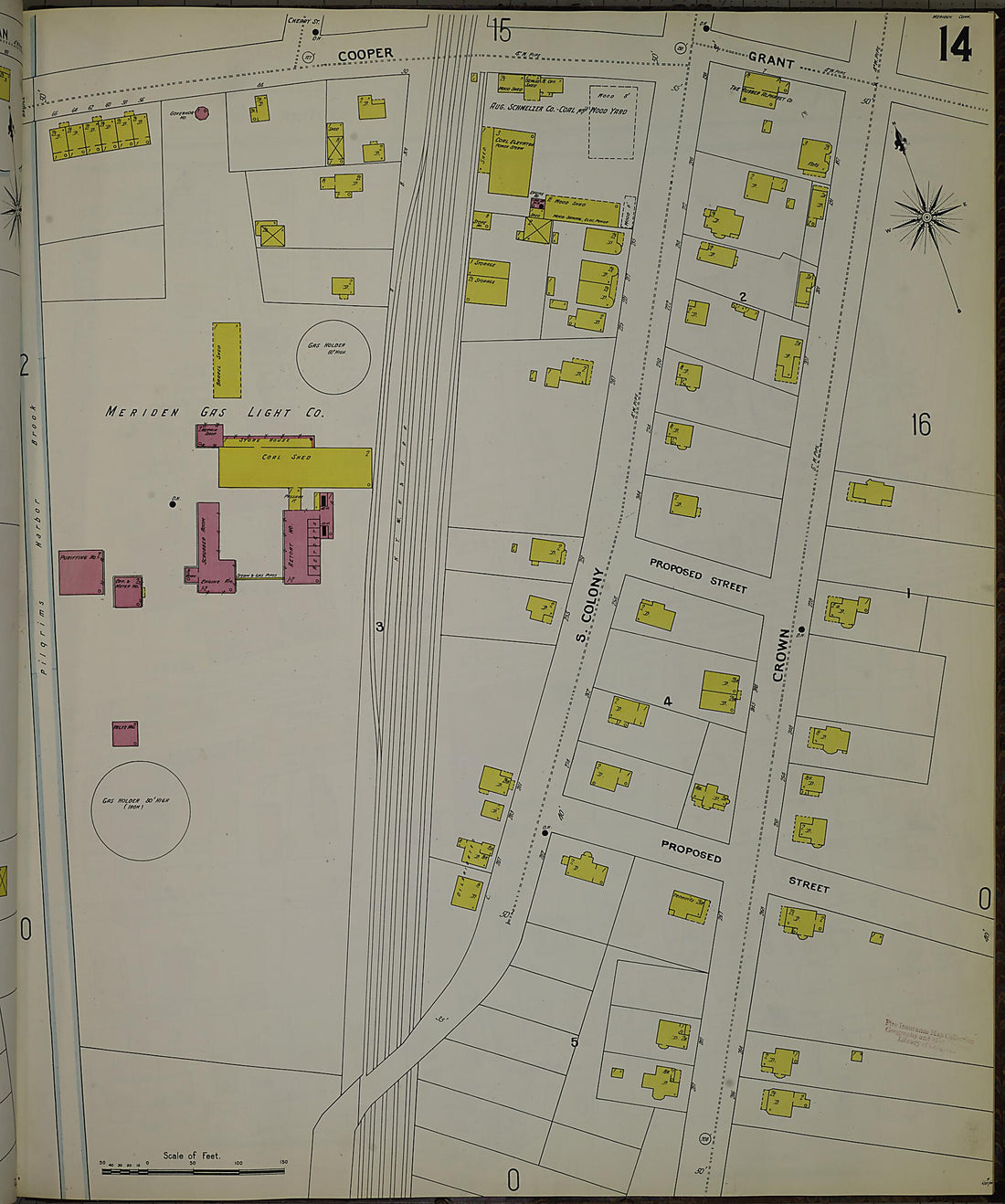 This old map of Meriden, New Haven County, Connecticut was created by Sanborn Map Company in 1901