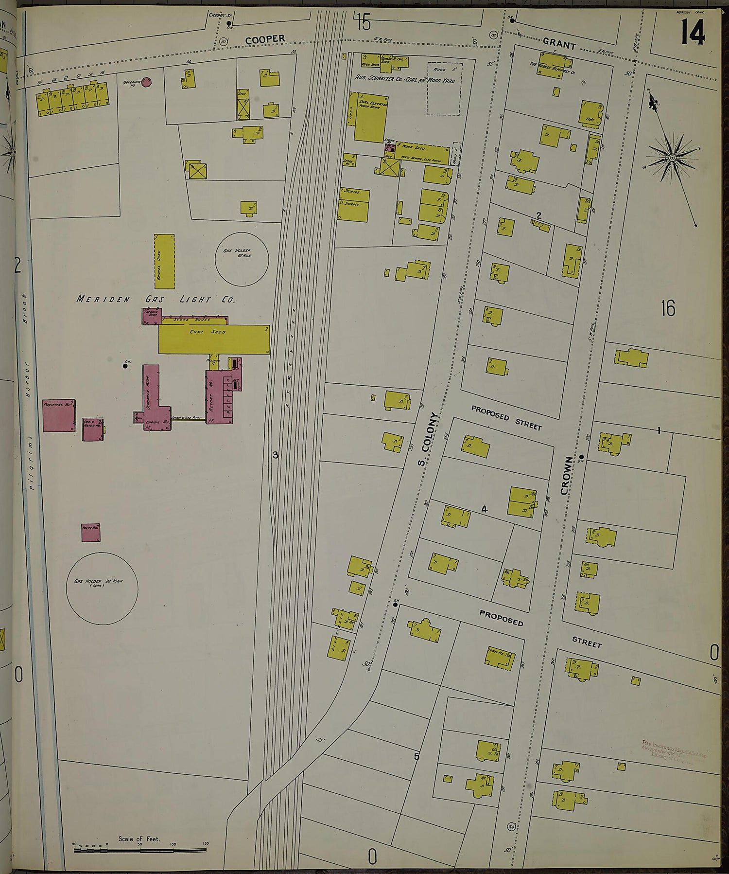 This old map of Meriden, New Haven County, Connecticut was created by Sanborn Map Company in 1901